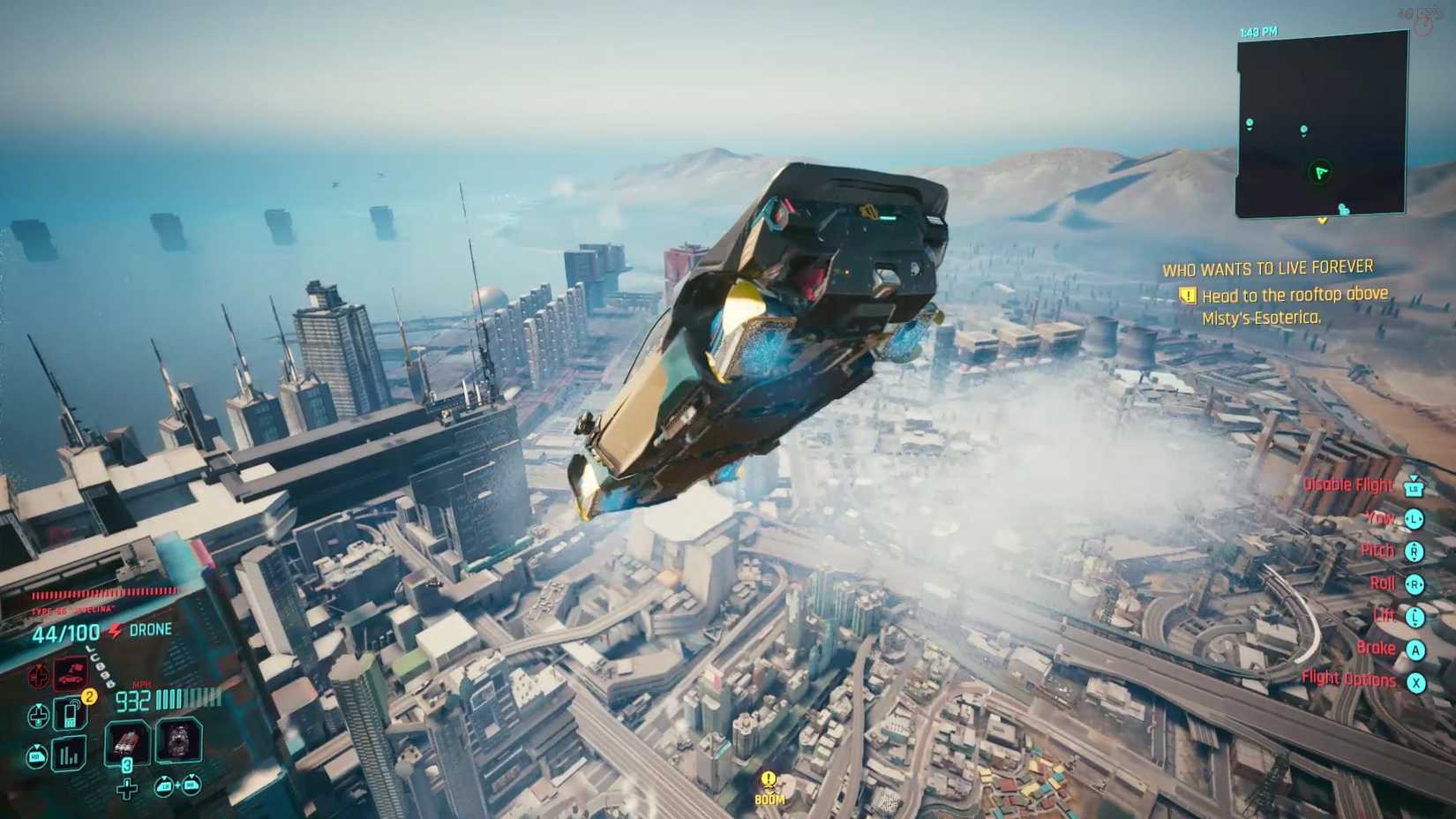 Cyberpunk 2077 flying car mod