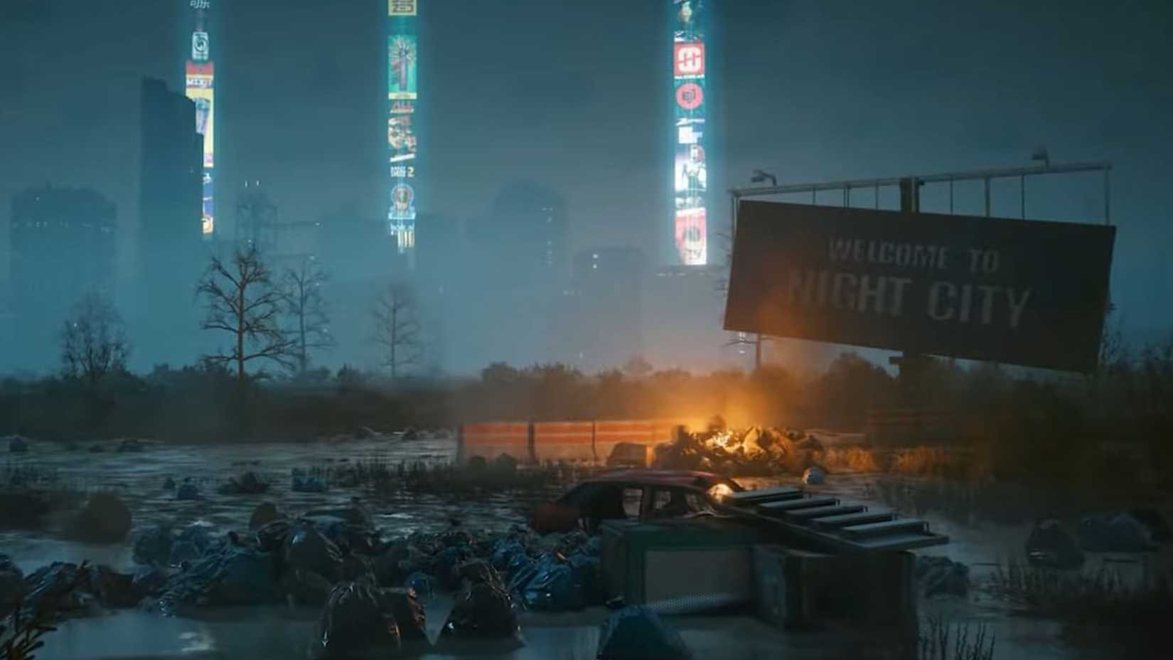 Cyberpunk 2077 Night City Sign