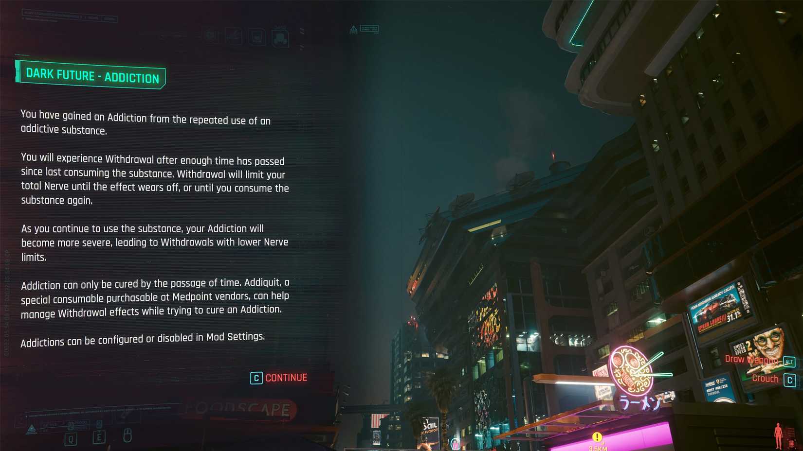 Cybperunk dark future survival mod