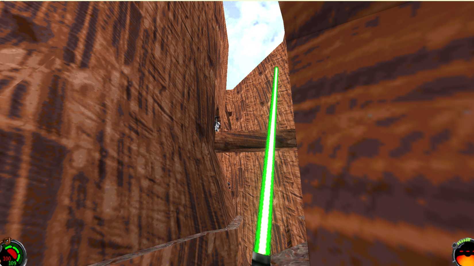 kyle using his lightsaber
