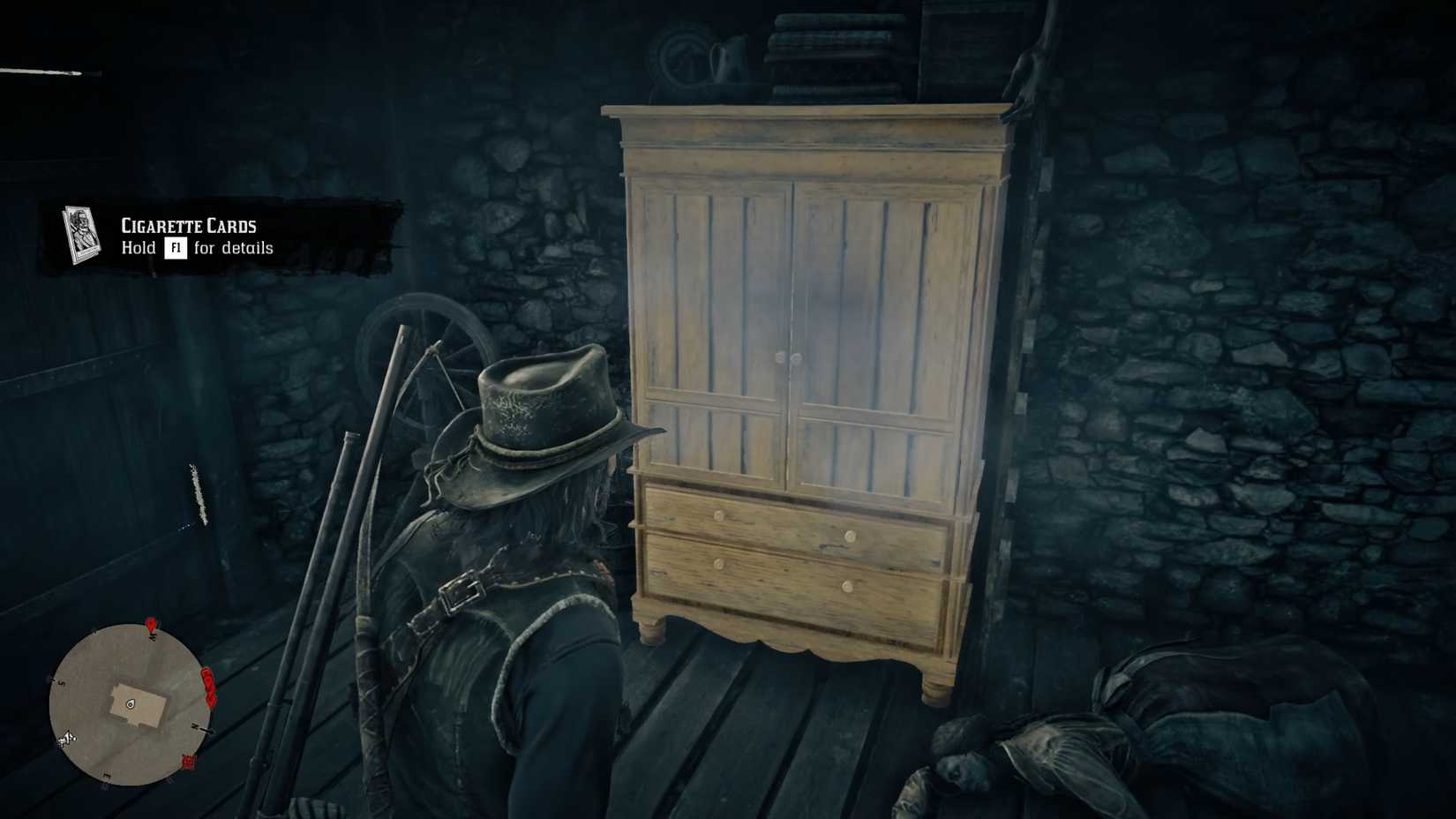 Eagle Eye Showing Lootable Elements in a Home in Red Dead Redemption 2