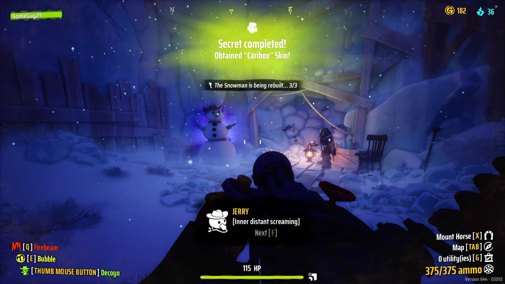 Far Far West Snowman Quest Completed