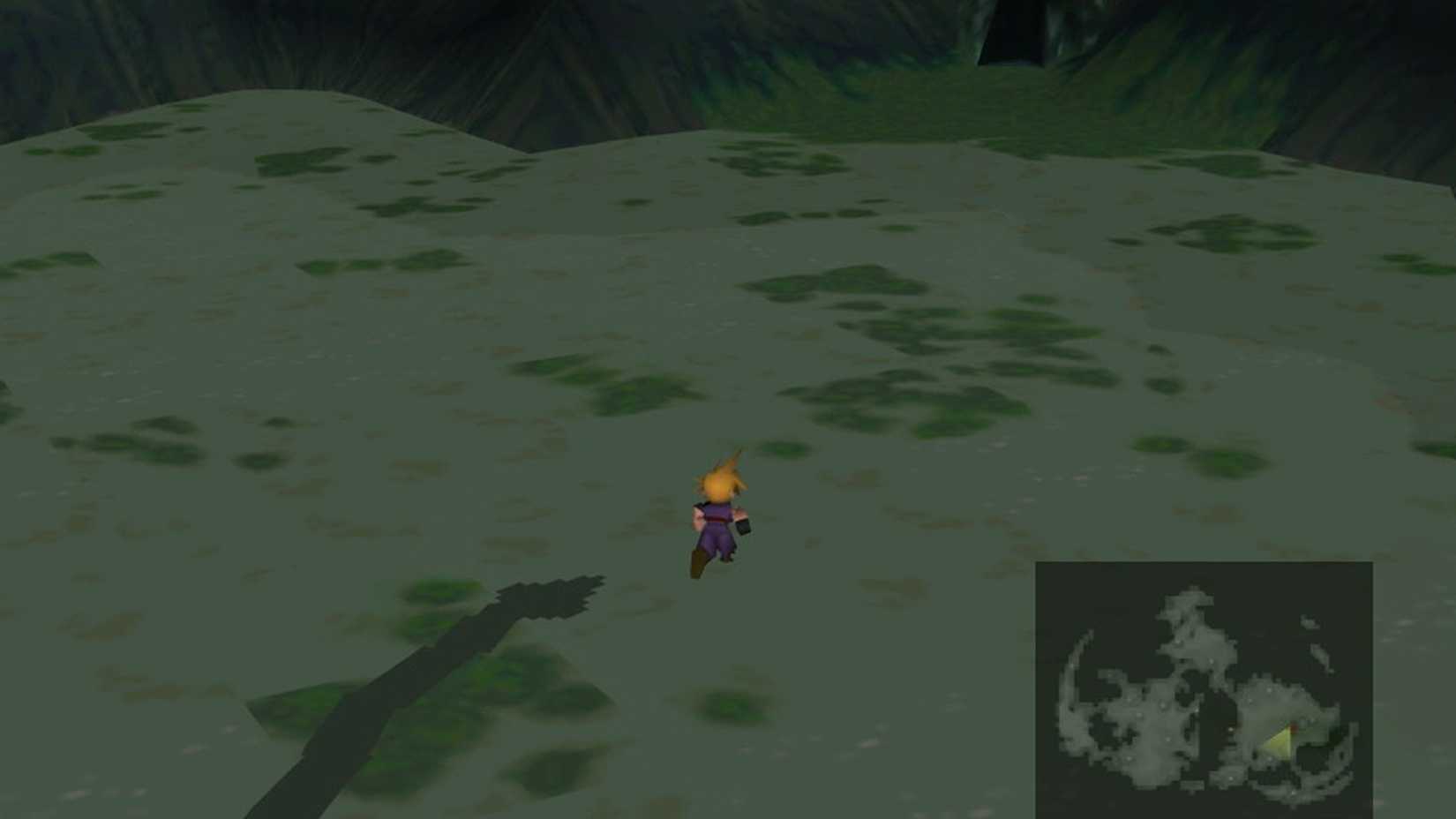 final fantasy 7 screenshot - running away from midgar zolom's shadow