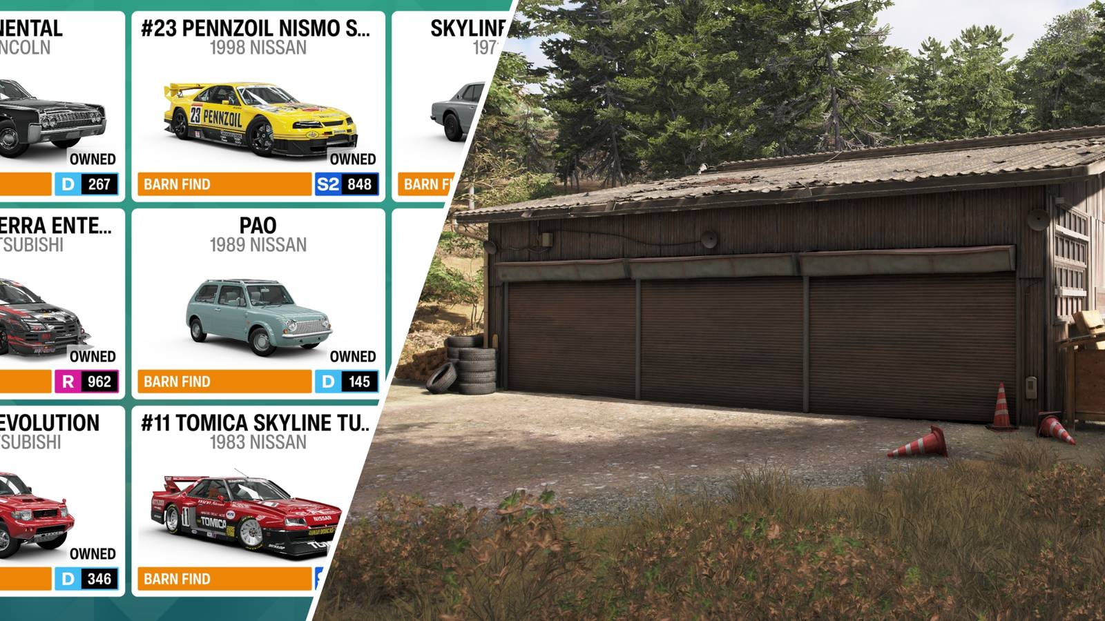 Alle Fundorte der „Barn Finds“ in Forza Horizon 6
