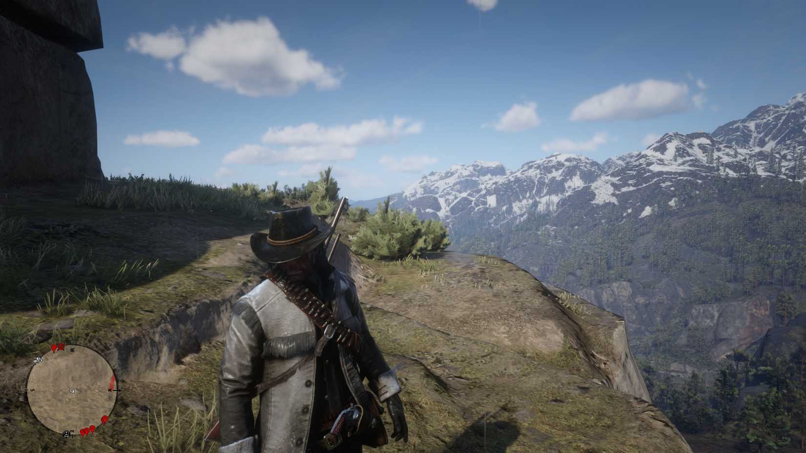Half-empty Bandolier on John Marston in Red Dead Redemption 2