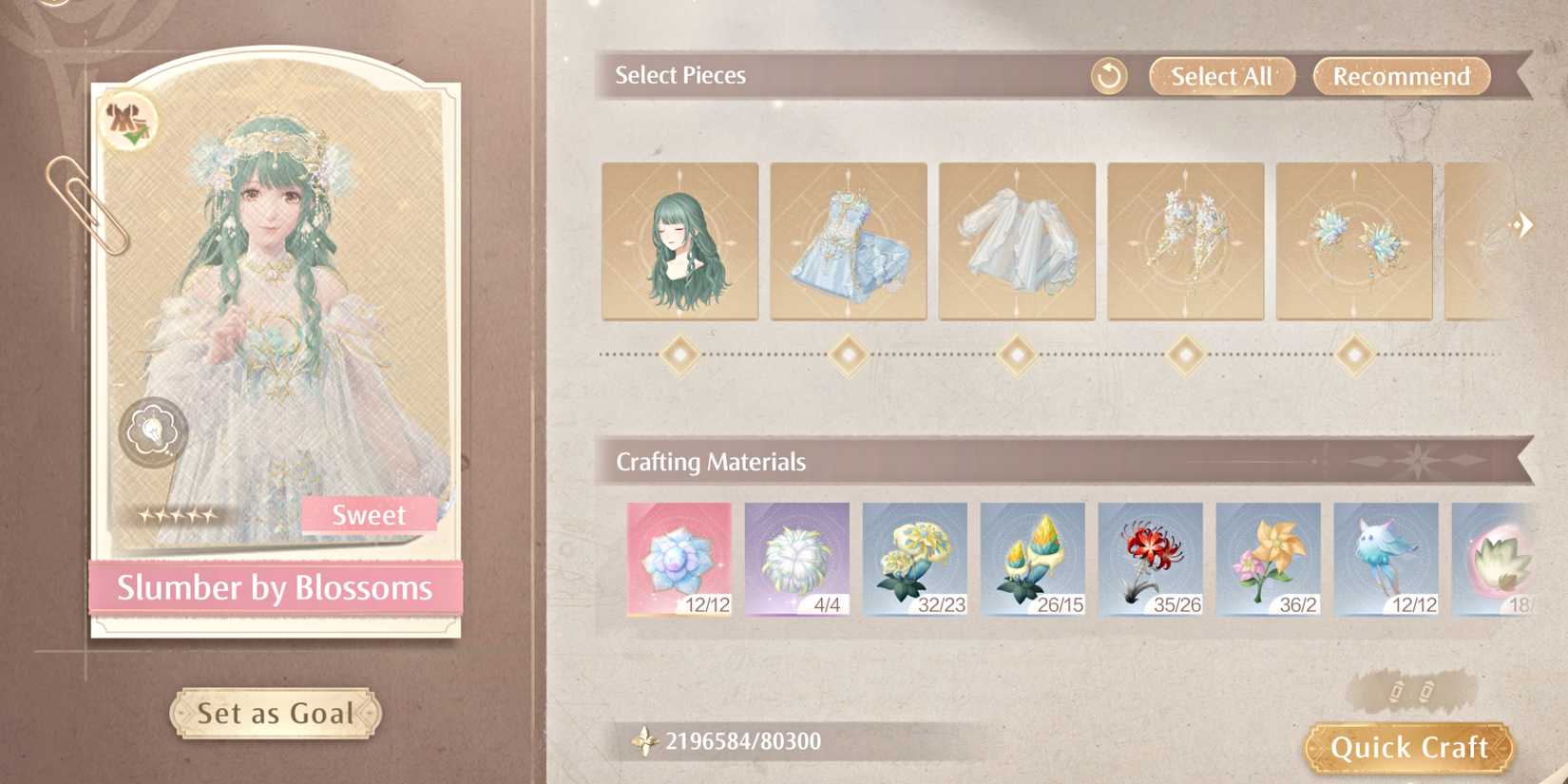 How to Get the Slumbering by Blossoms Legendary Outfit in Infinity Nikki