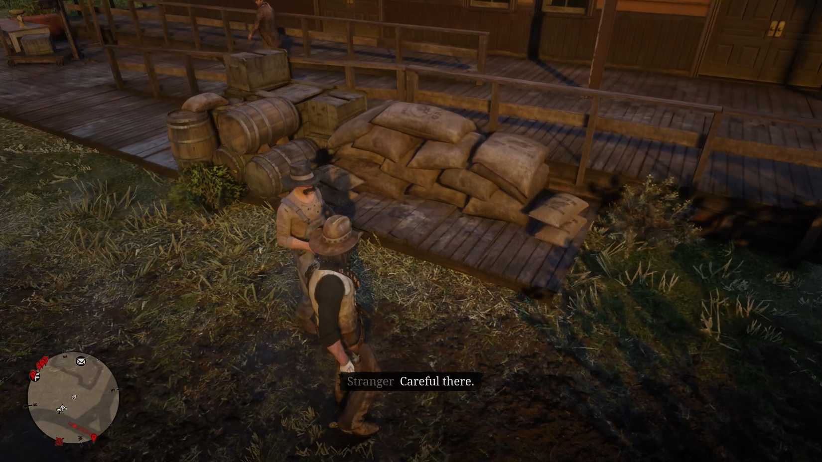 John Marston Antagonizing a Stranger in Red Dead Redemption 2