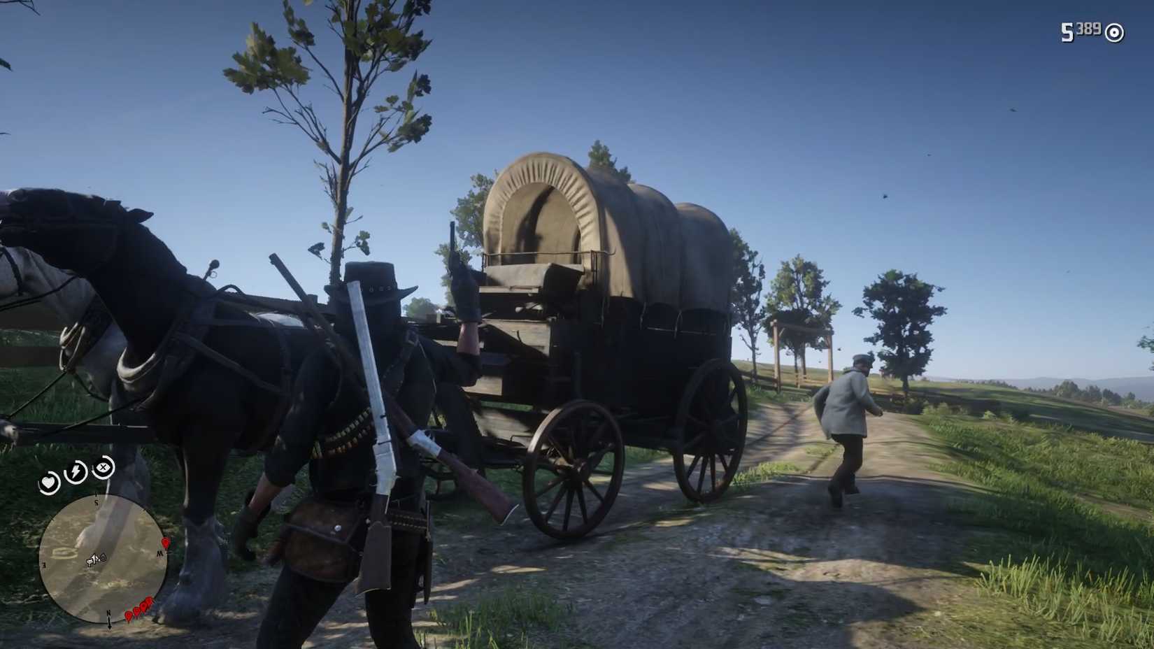 John Marston Shooting Up In The Air In Red Dead Redemption 2
