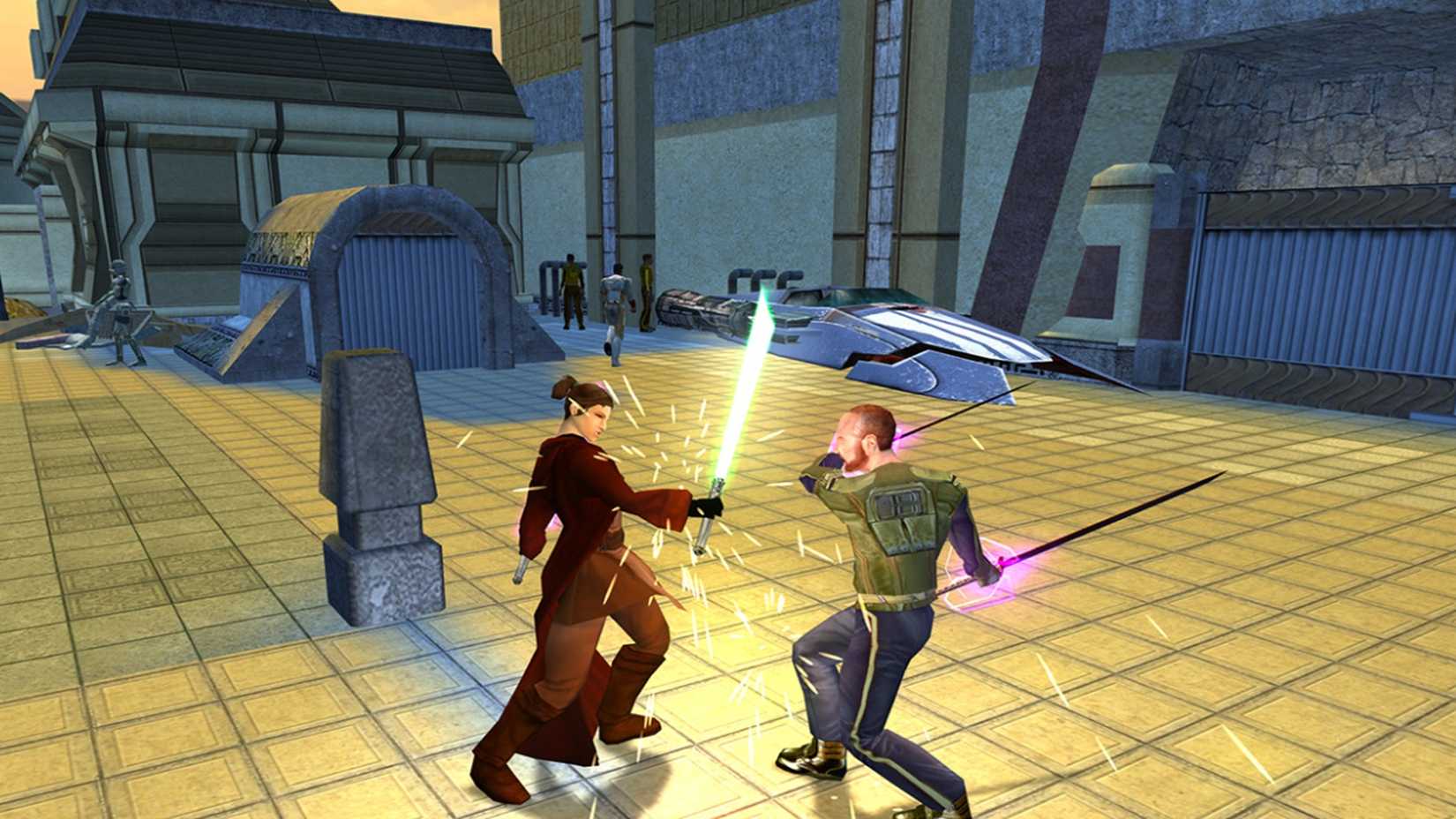 a jedi fighting in the sith lords