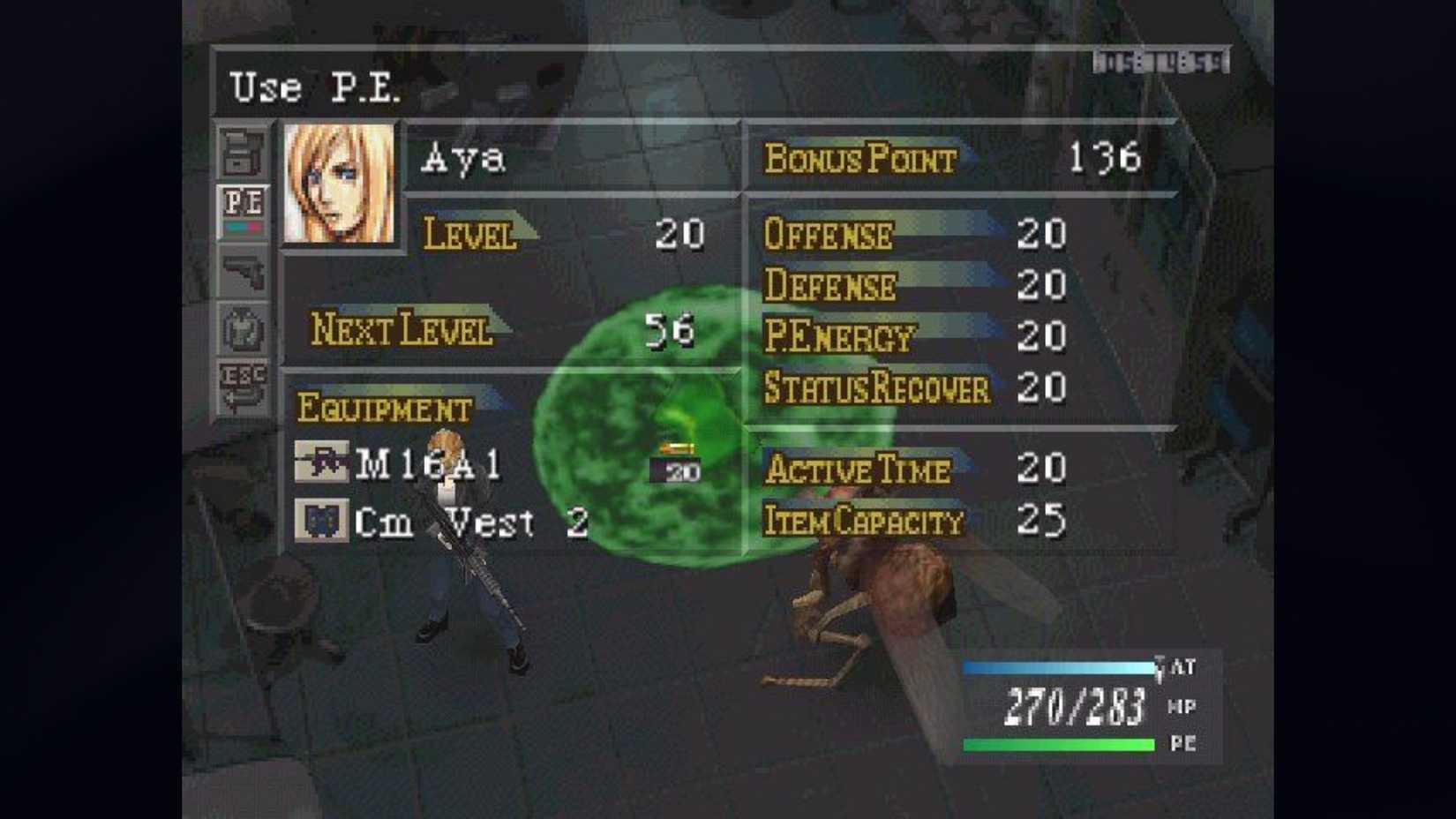 Parasite Eve Gameplay Aya Fight