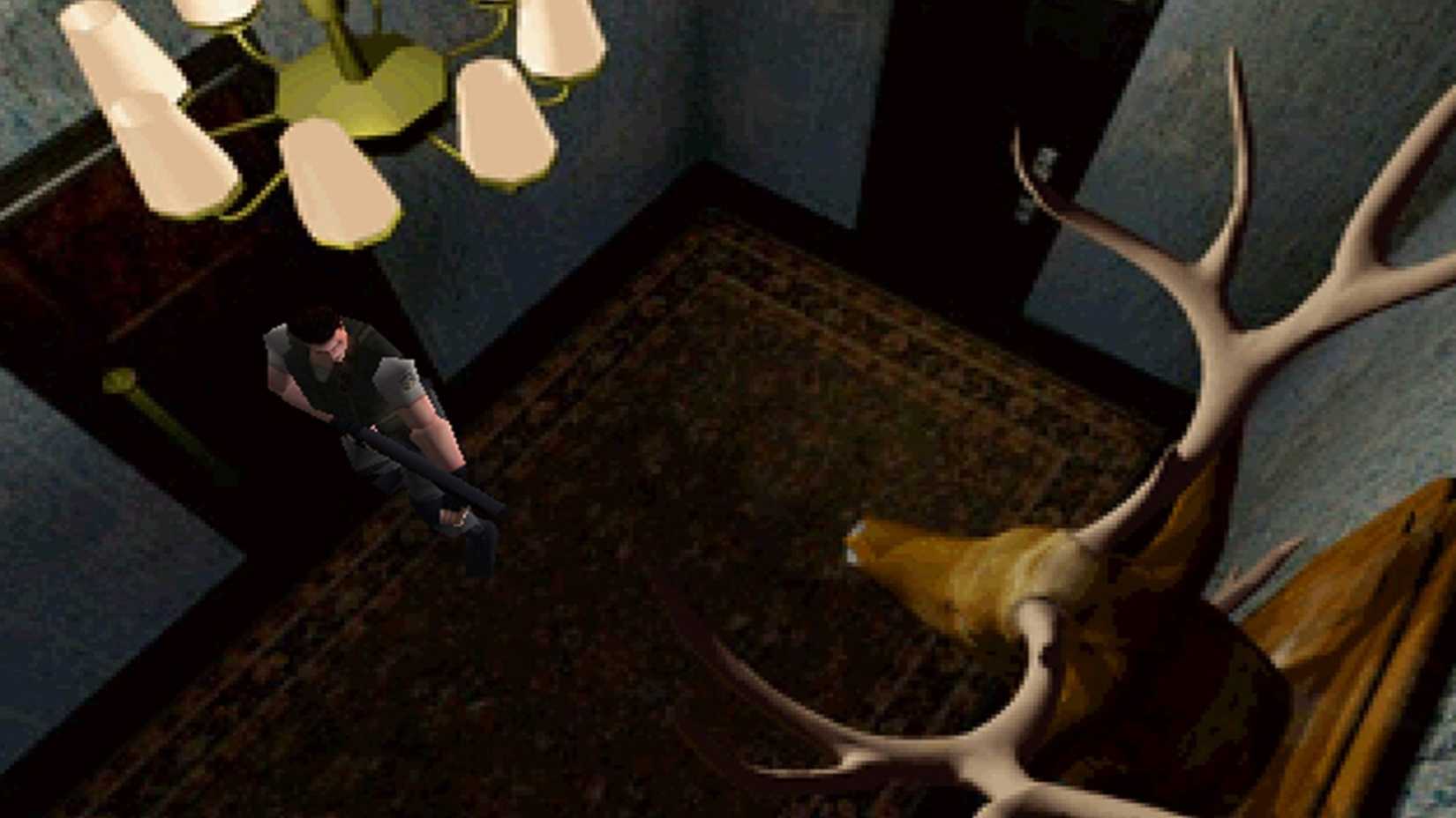 chris in a room with the shotgun