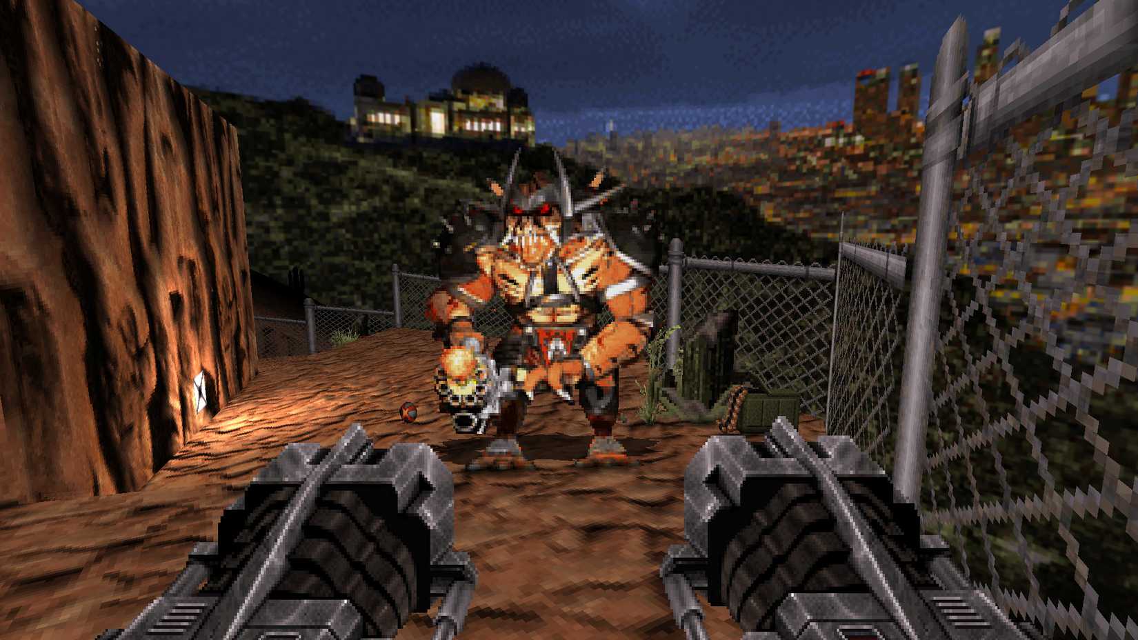 duke fighting enemies