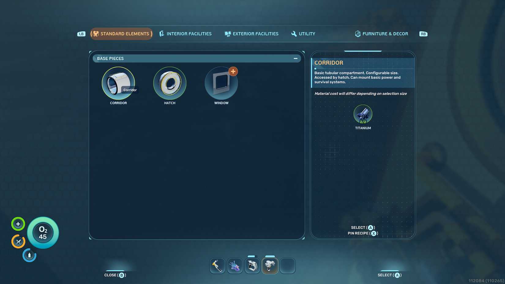 Subnautica 2 Habitat Builder Tool Menu