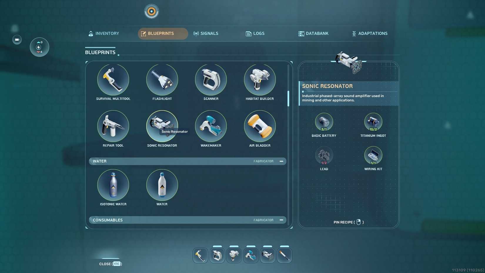 Subnautica 2 Sonic Resonator Craft