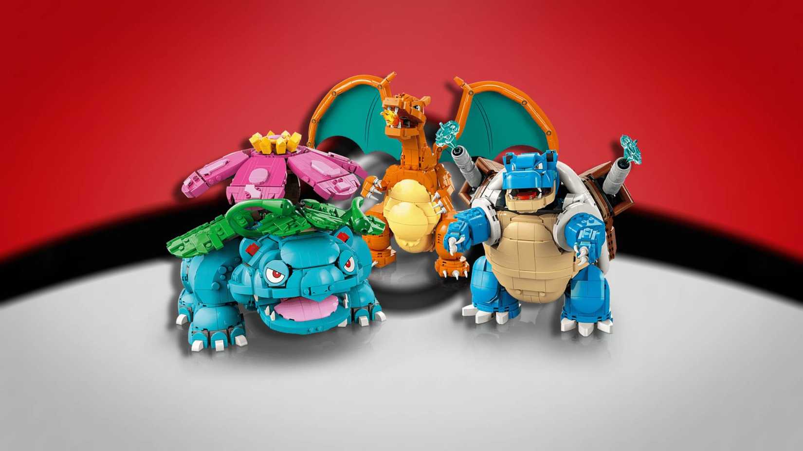 Venusaur, Charizard, and Blastoise LEGO Set