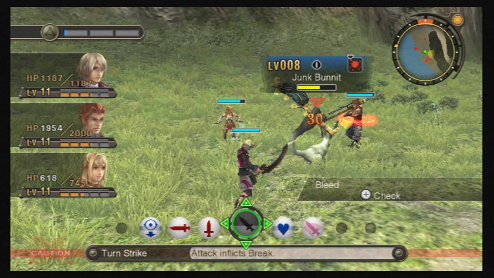 the party in xenoblade chronicles fighting