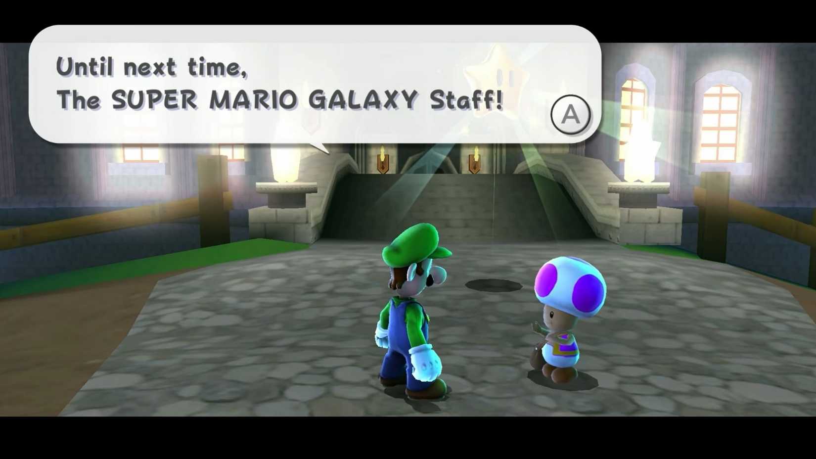 Super Mario Galaxy Completion Thank You Note