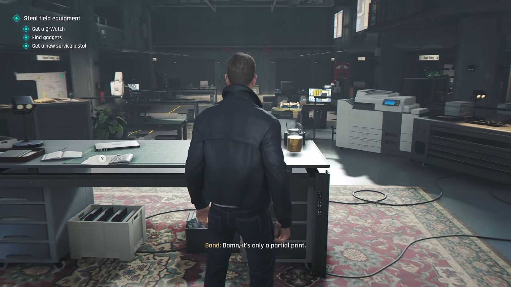 007 First Light James in Q Lab