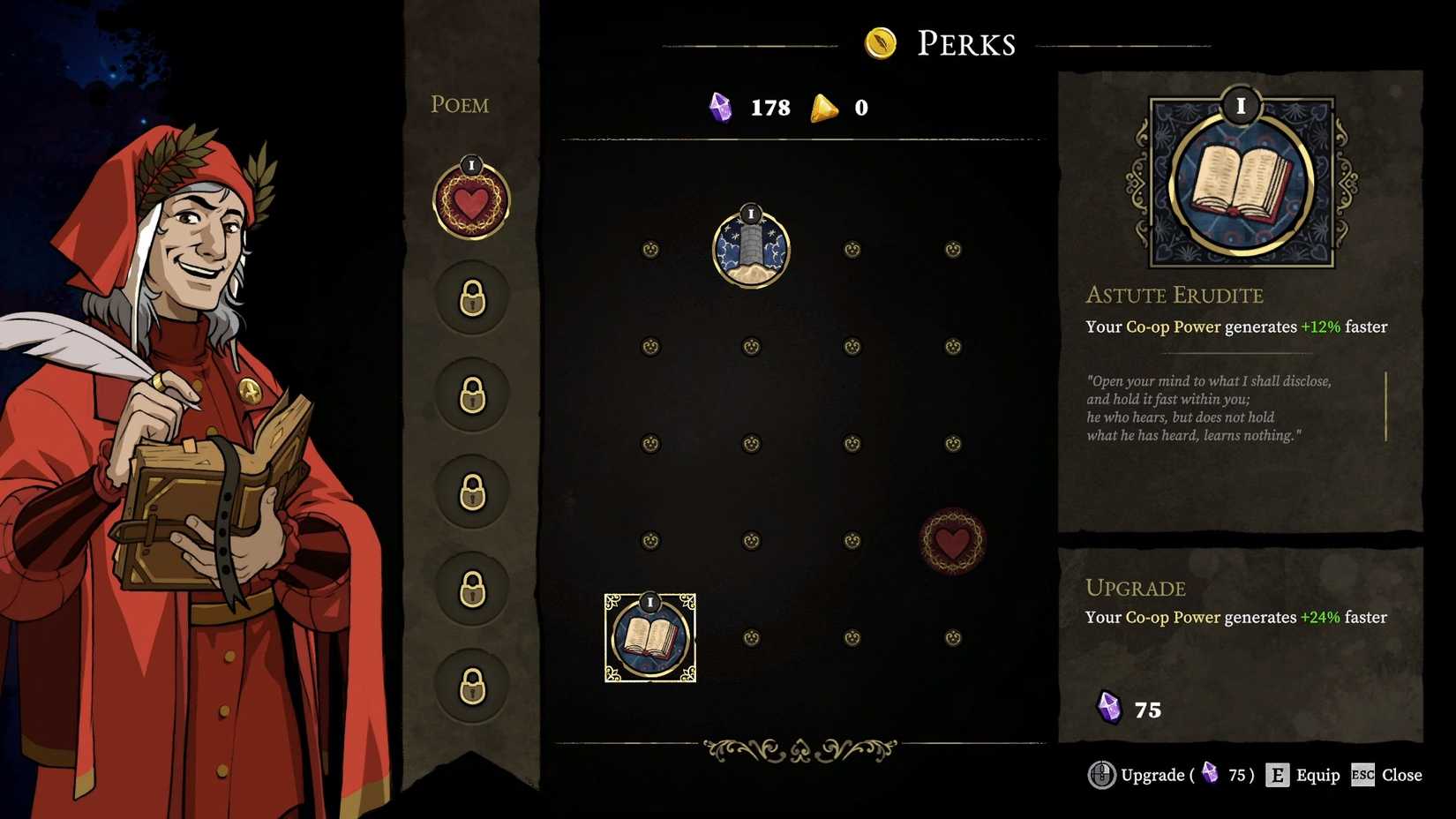 33 Immortals Perk Astute Erudite