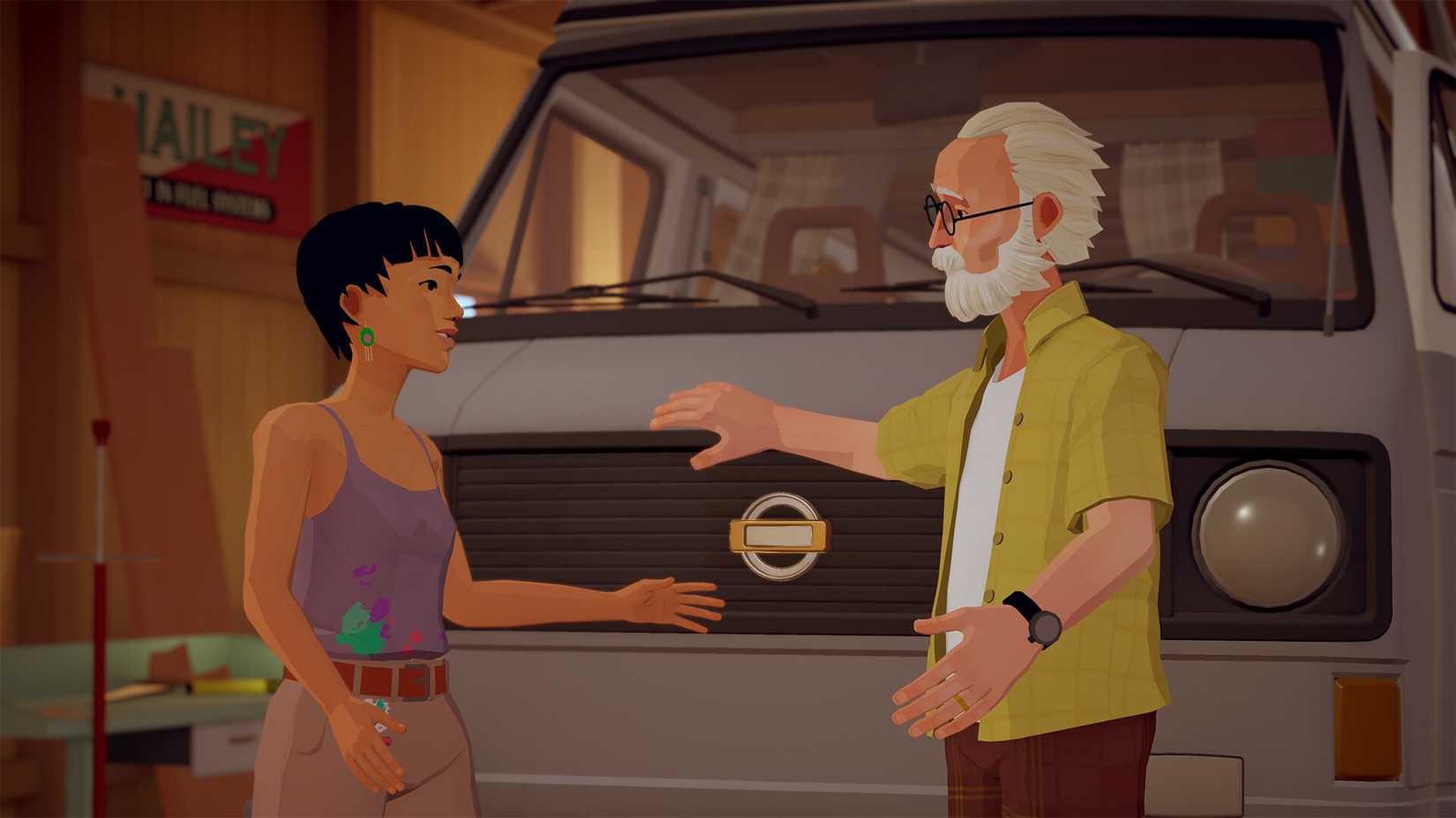Alfred Talking to a Friend in Forever Ago