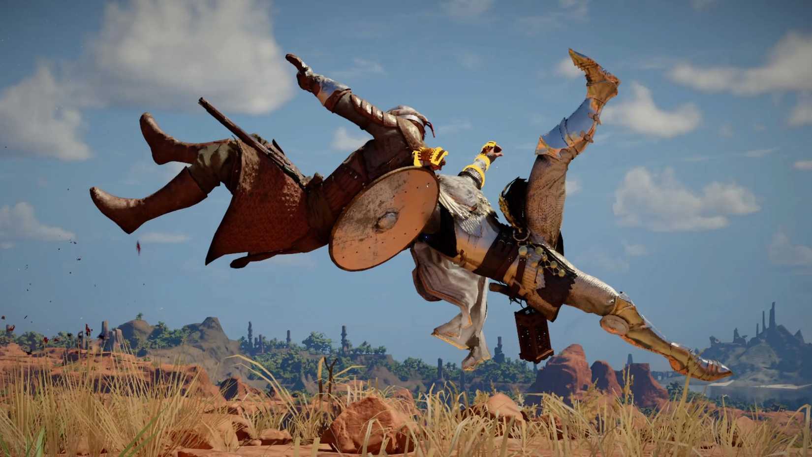 Crimson Desert Clif clotheslining enemy