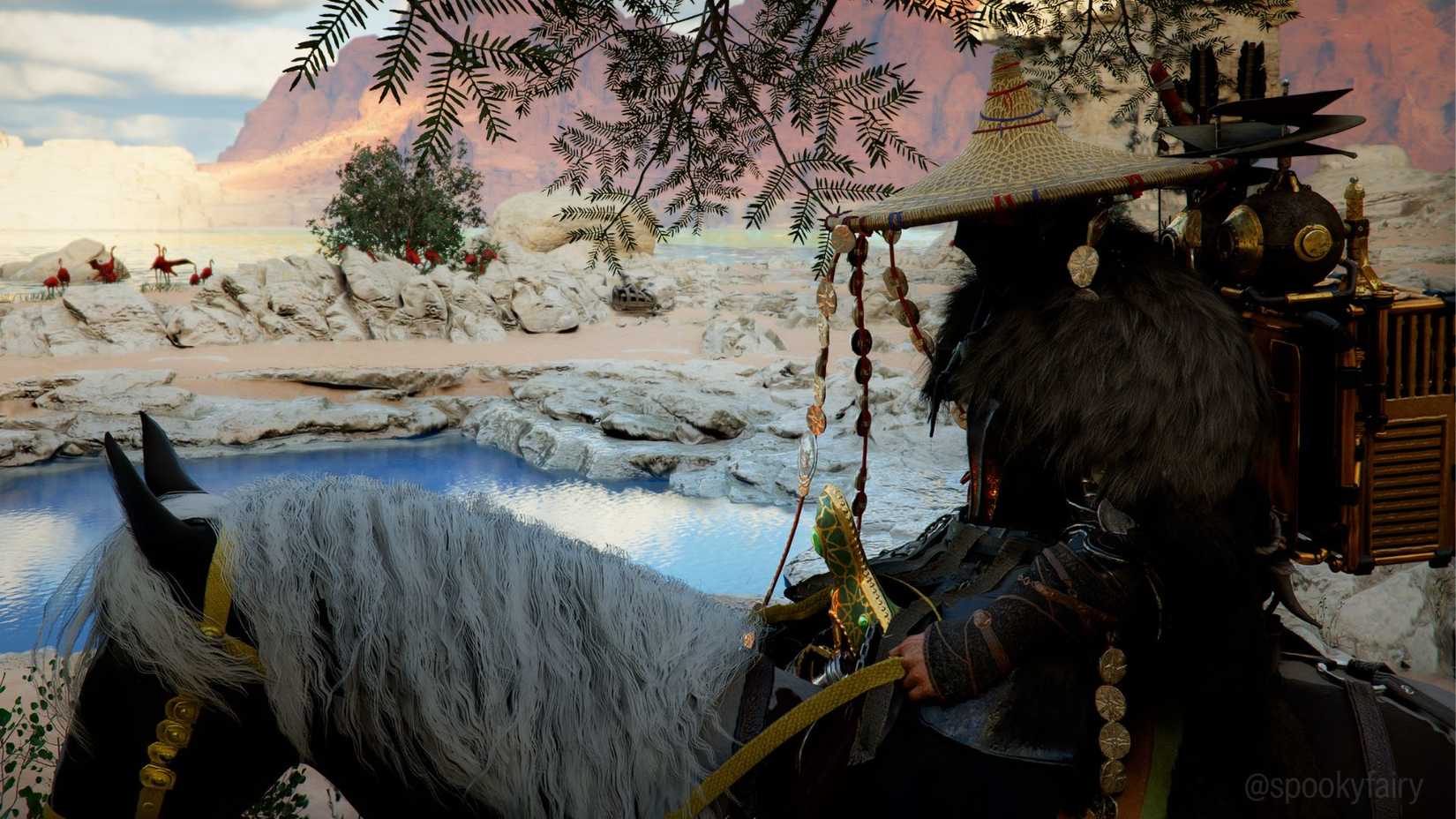 Crimson Desert Side Profile of Clif on Horse