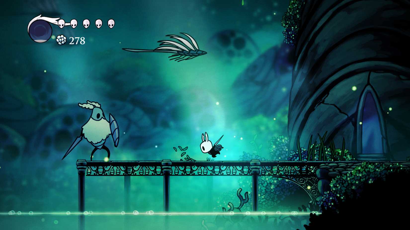 Fighting in Hollow Knight