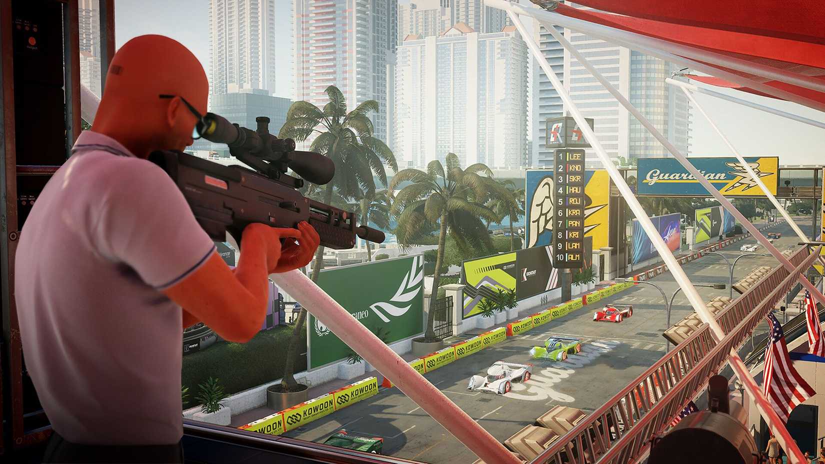 Hitman Agent 47 holding Sniper Rifle