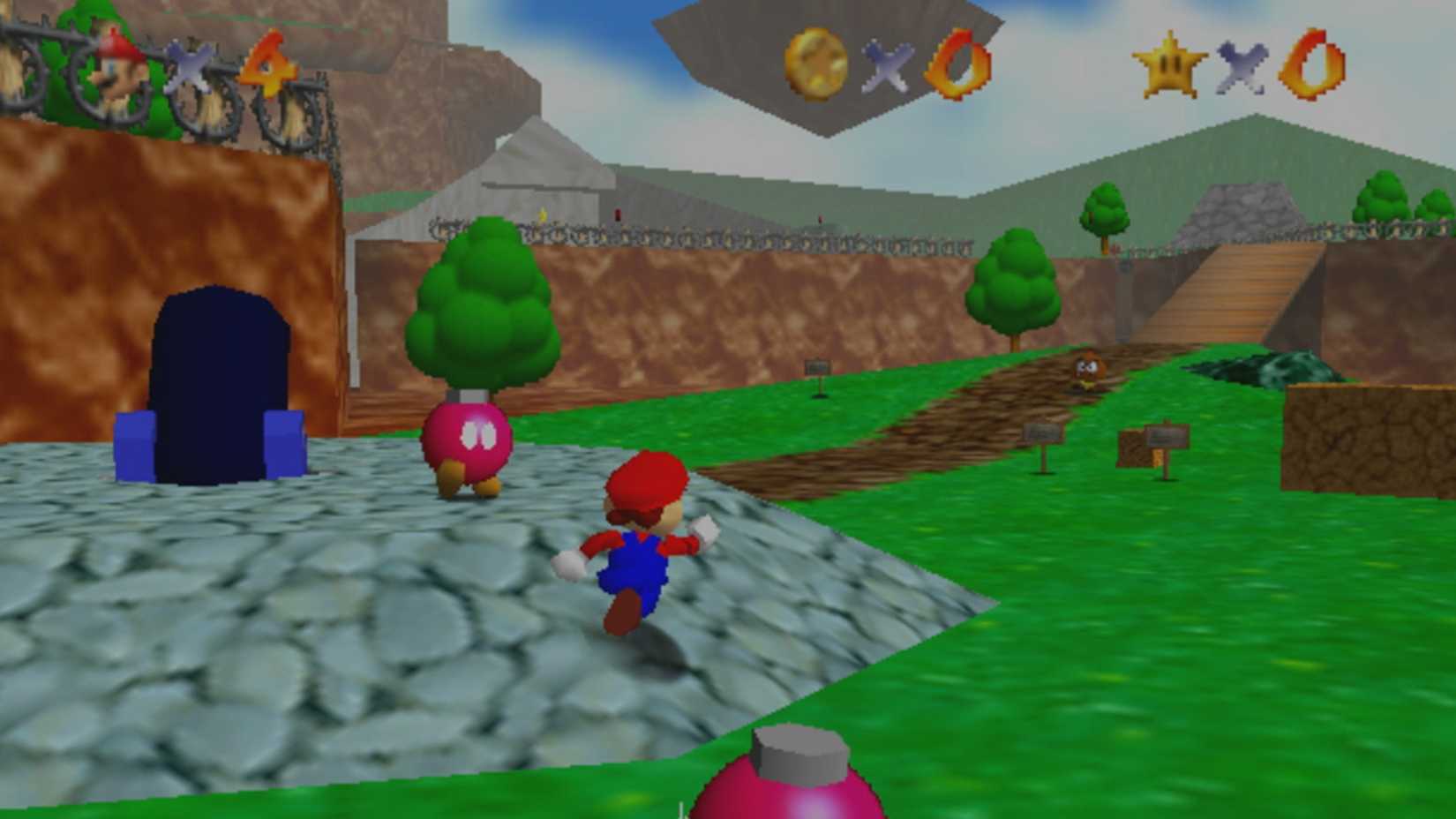 mario on bob-omb battlefield