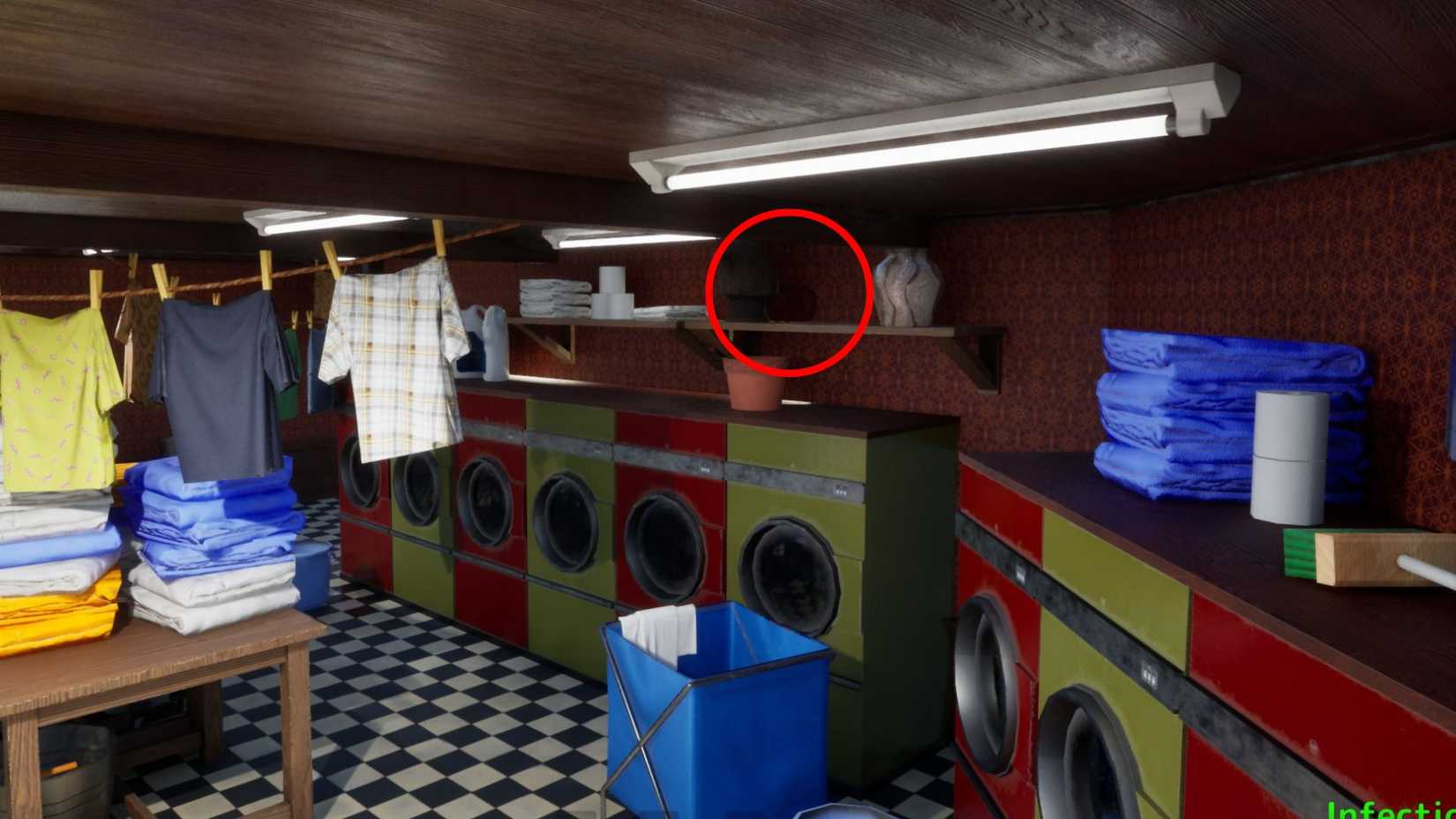 Meccha Chameleon Mansion Hiding Spots Laundry