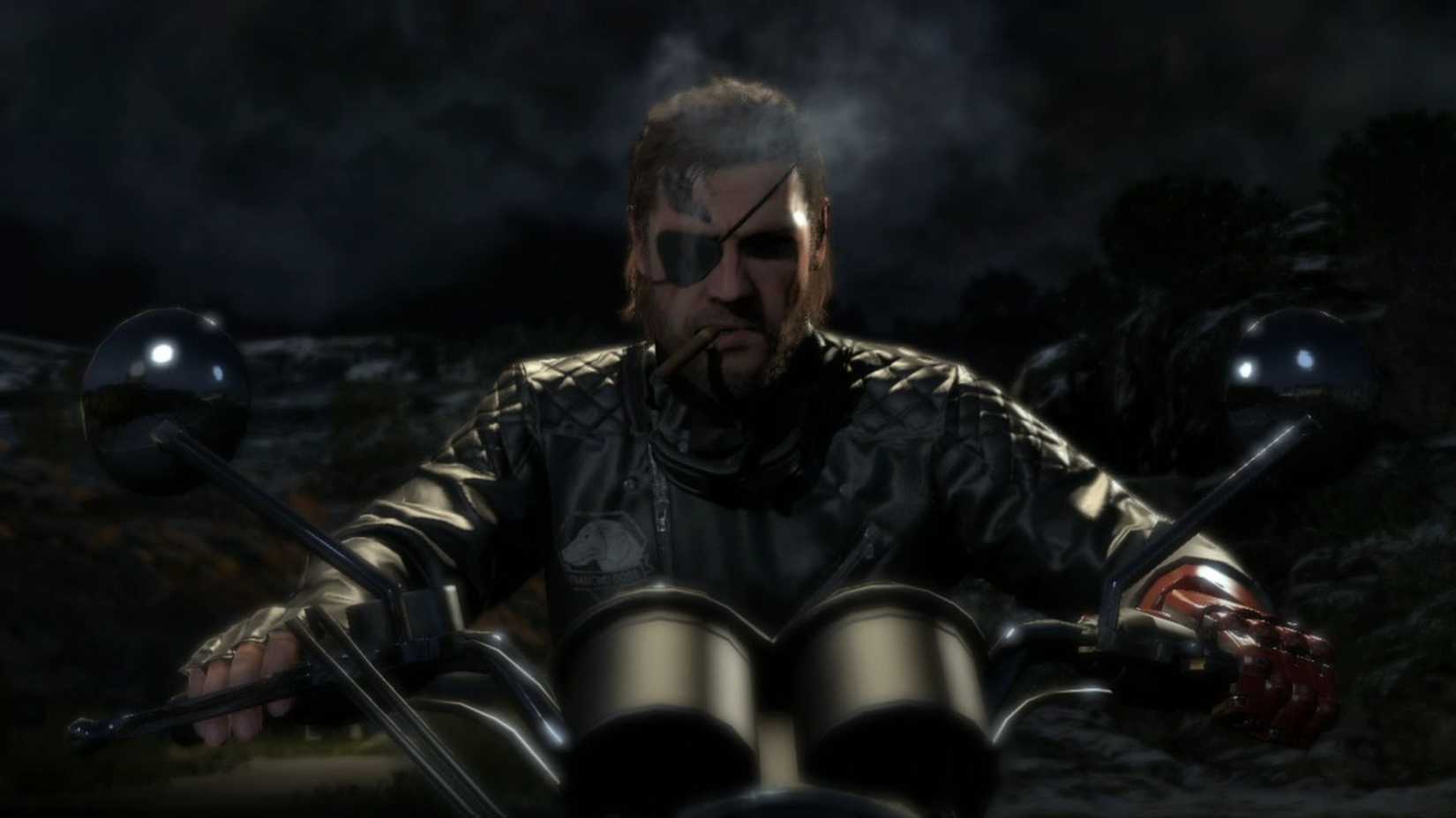 Metal Gear Solid V Snake on Motorcycle