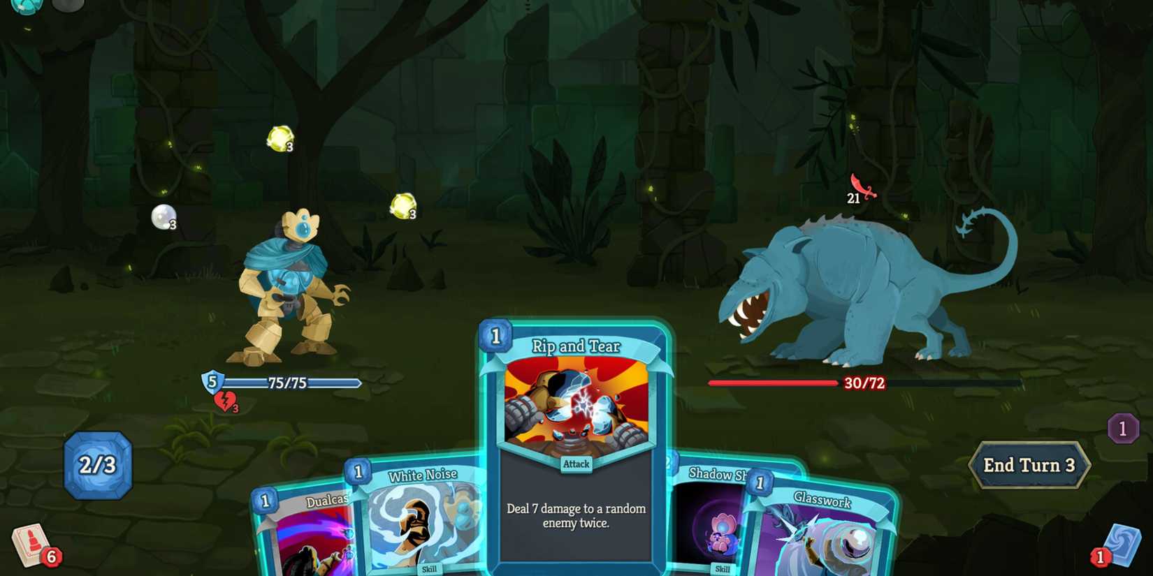 Slay The Spire 2 - Playing a card as the Defect
