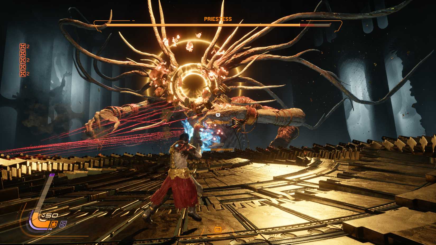 Priestess boss fight in saros