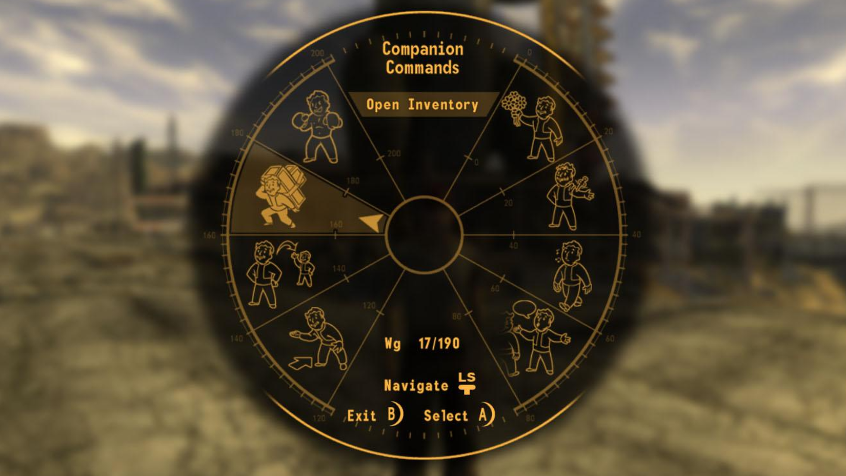 Fallout New Vegas Companion Wheel