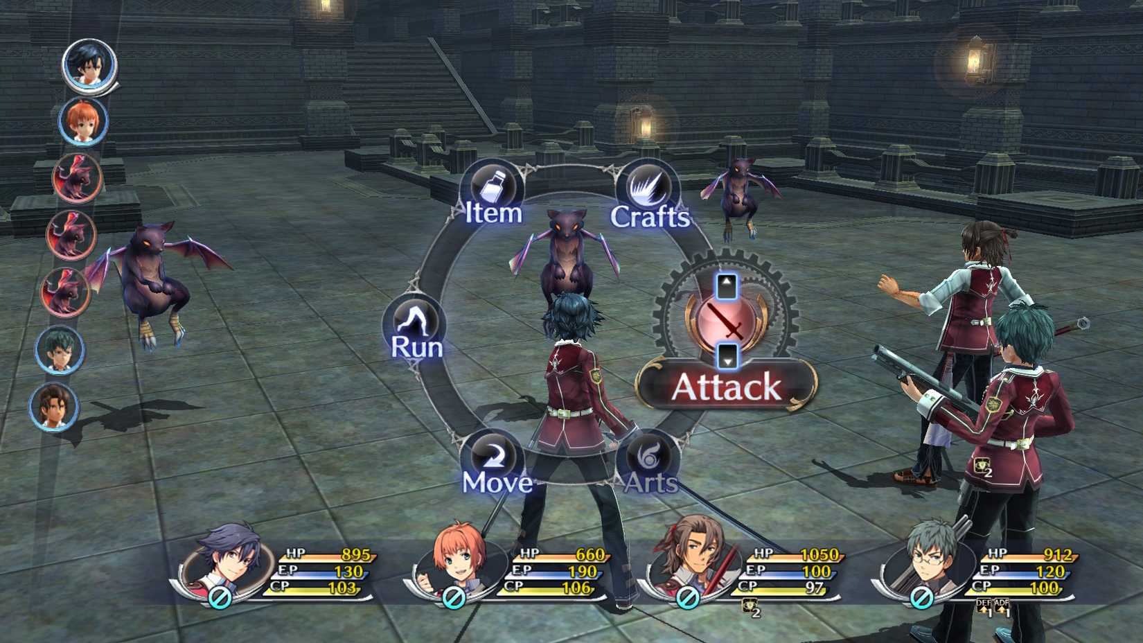 Legend of Heroes Trails of Cold Steel combat