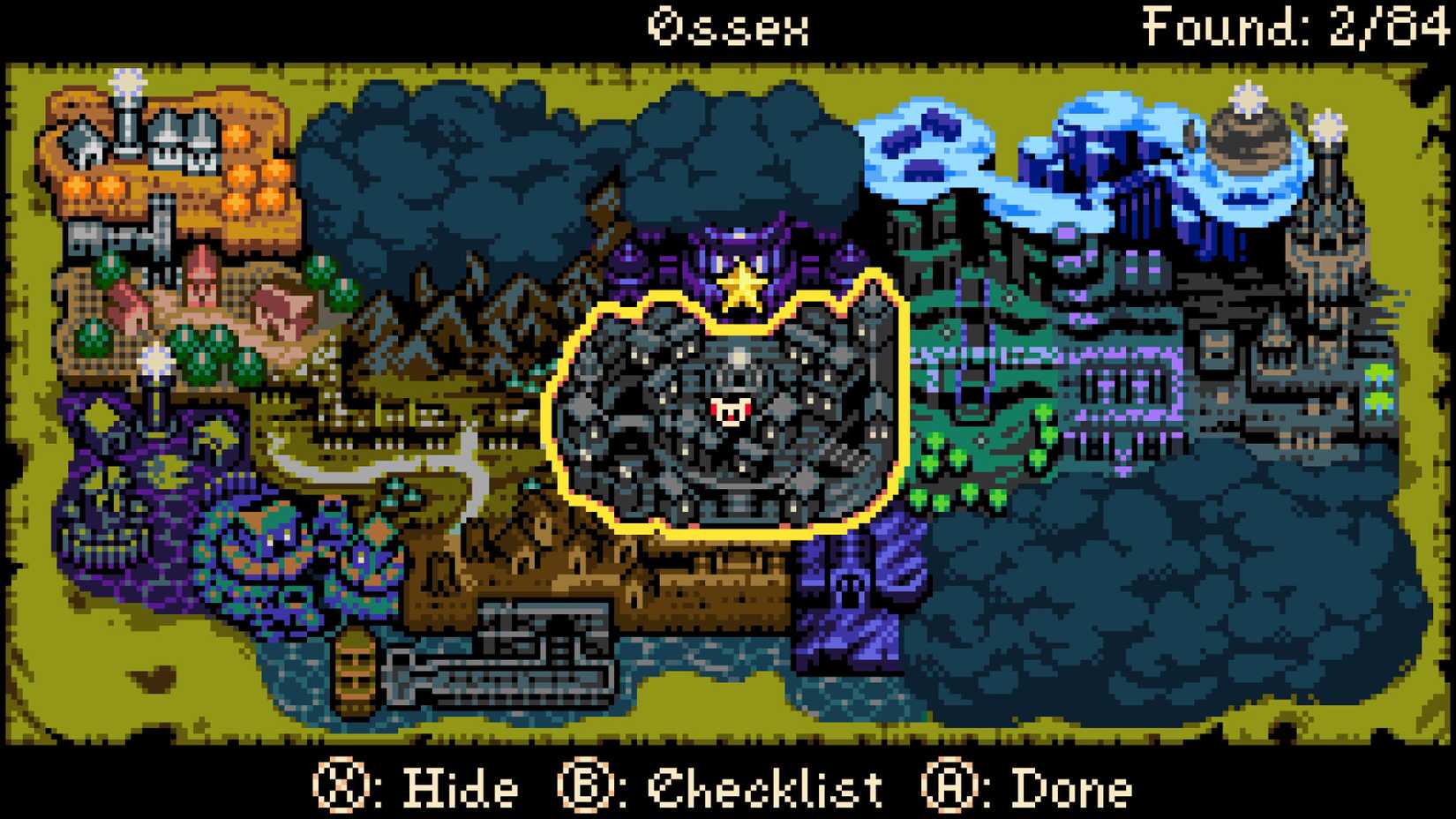 Mina the Hollower map