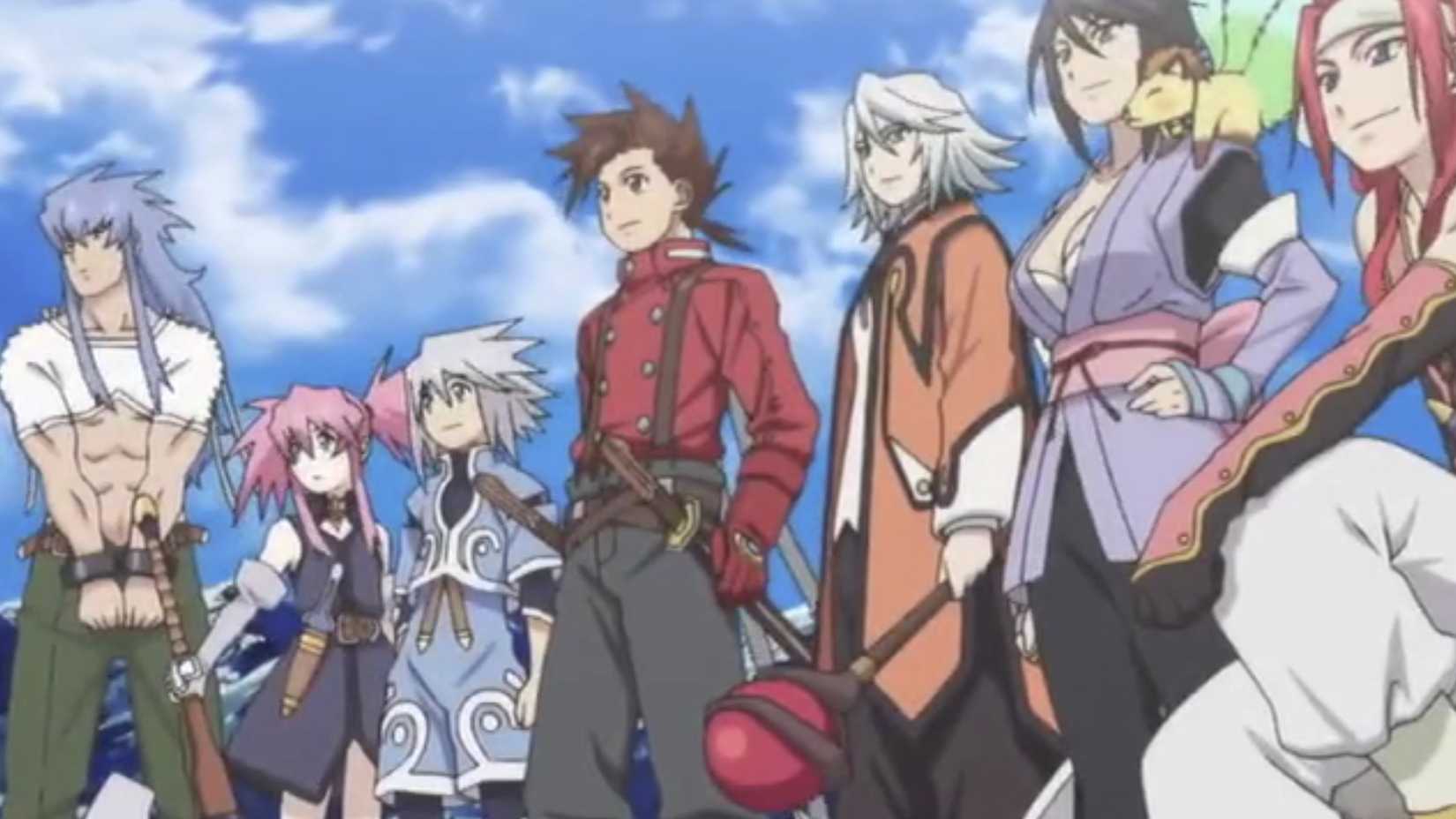 A Tales of Symphonia the Animation screenshot showcasing the party