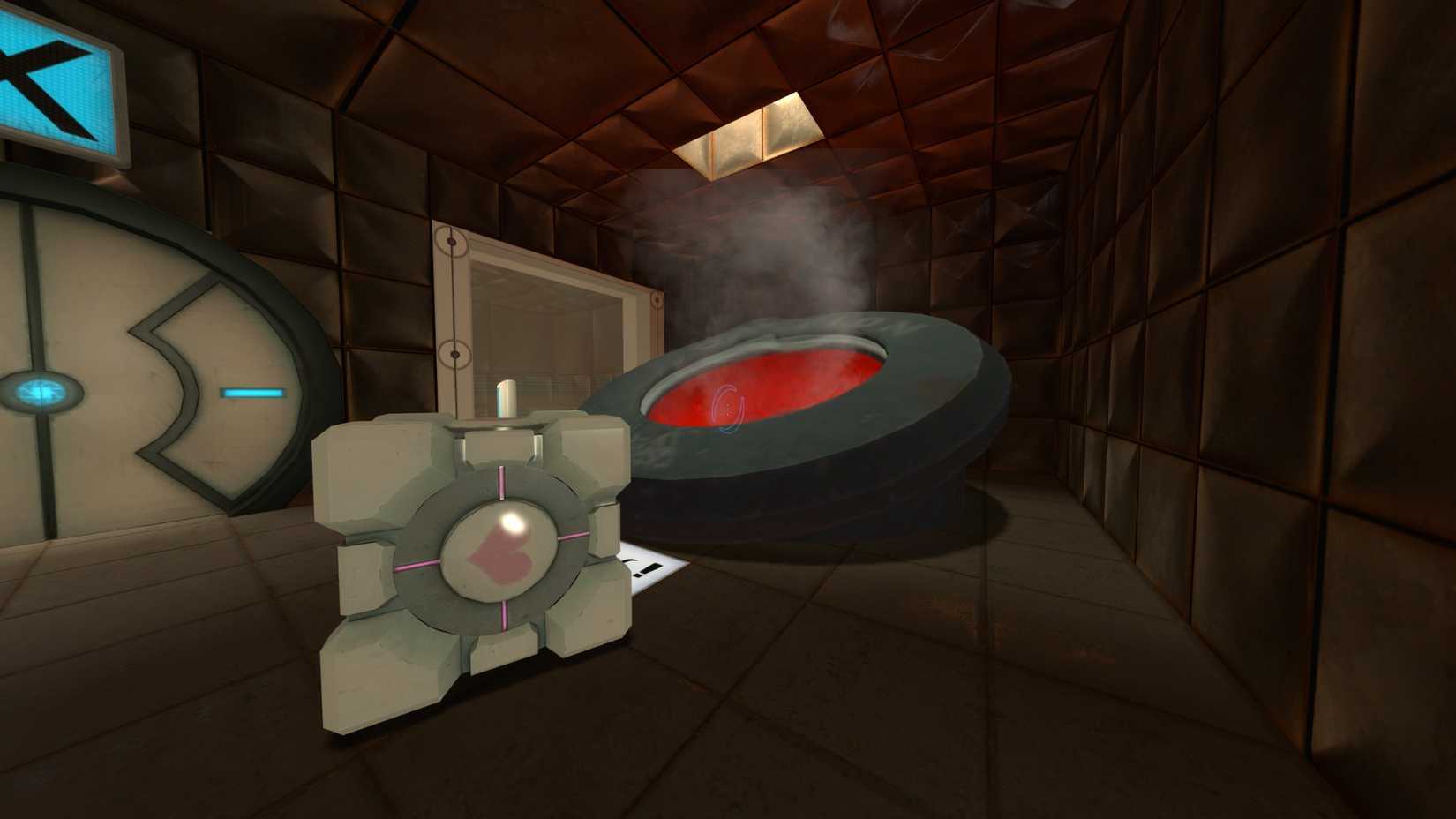 Valve Portal Companion Cube Incinerator