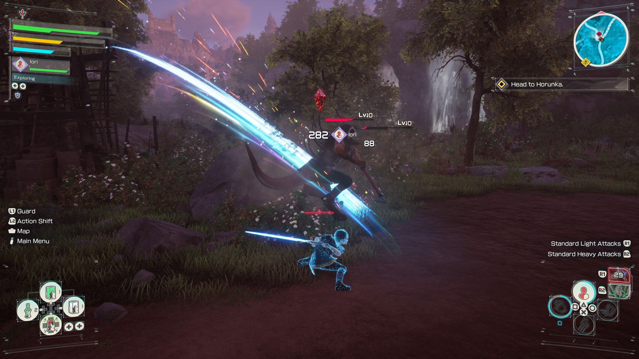 battling an elite enemy in aincrad