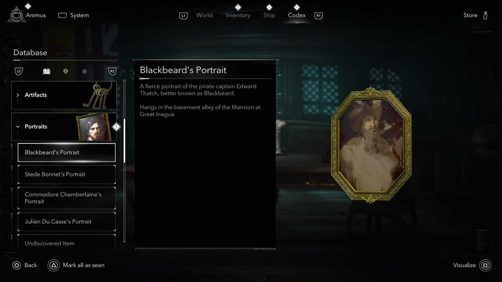 Blackbeard's portrait in Assassin's Creed Black Flag has been re-harmonized