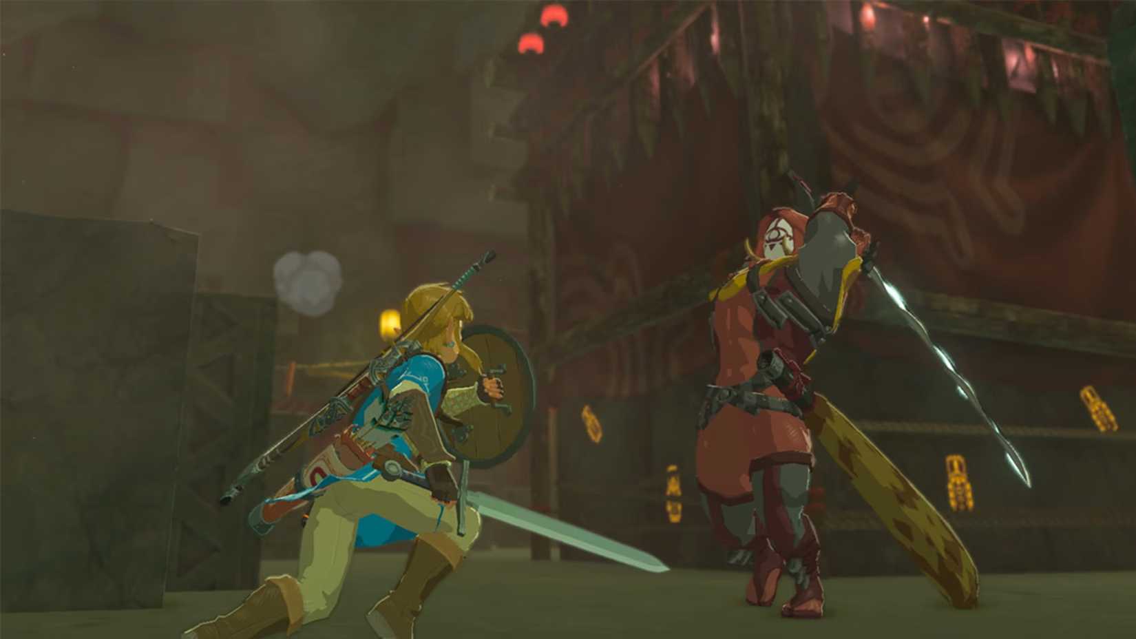 link fighting an enemy