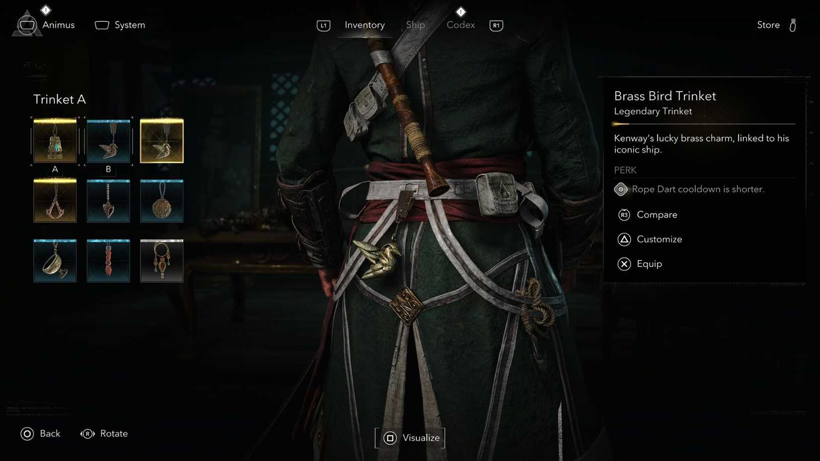Brass Bird Trinket Assassin's Creed Black Flag Resynced
