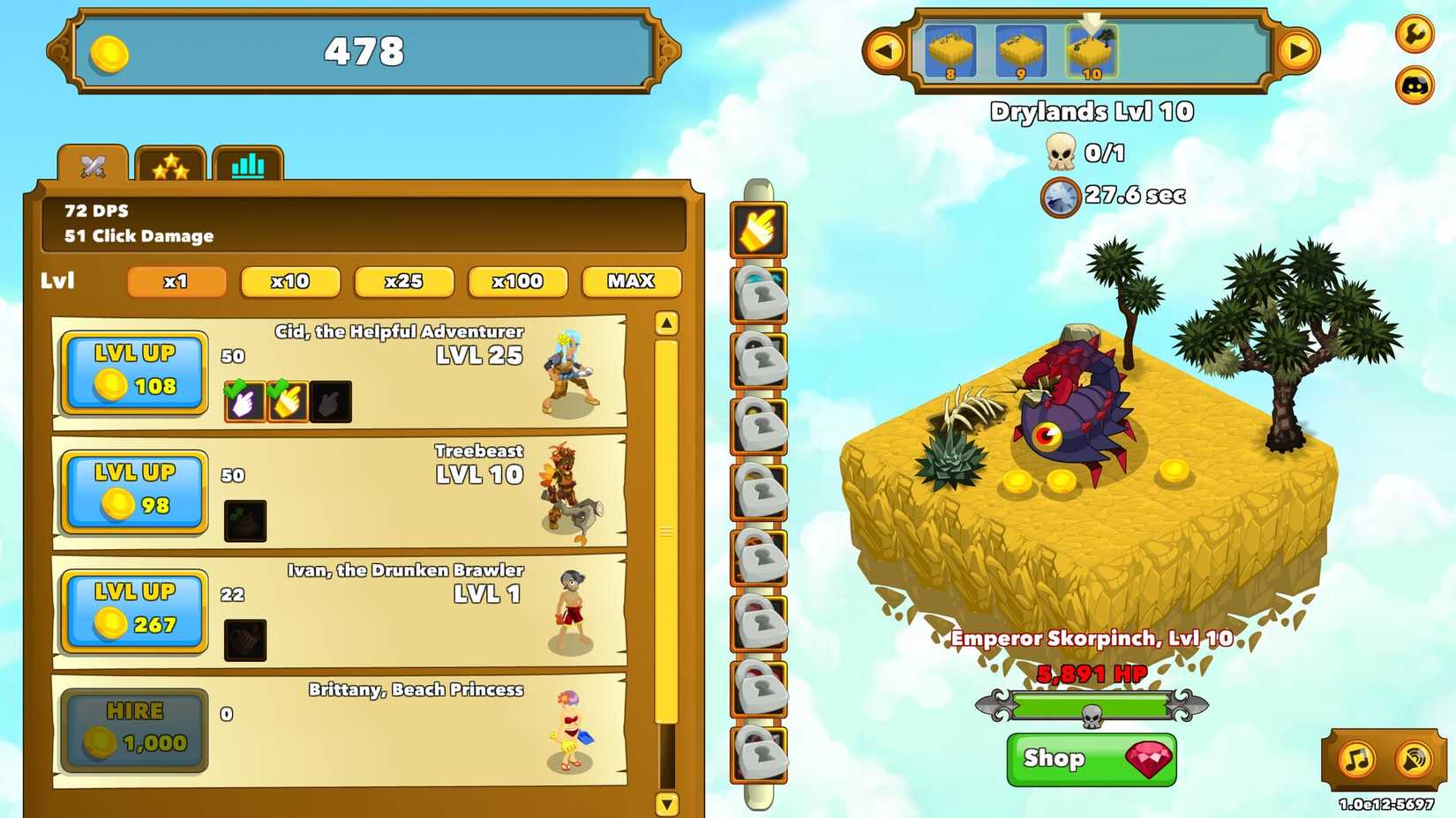 clicker heroes adventurer upgrades