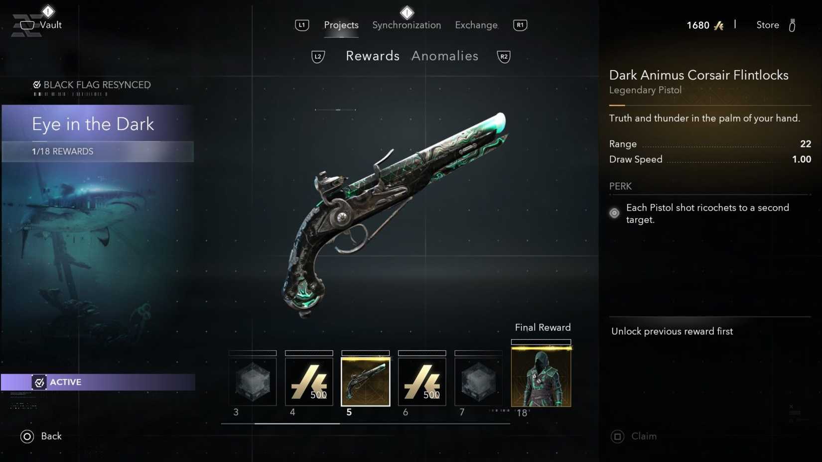 Dark Animus Corsair Flintlocks Assassin's Creed Black Flag Remastered