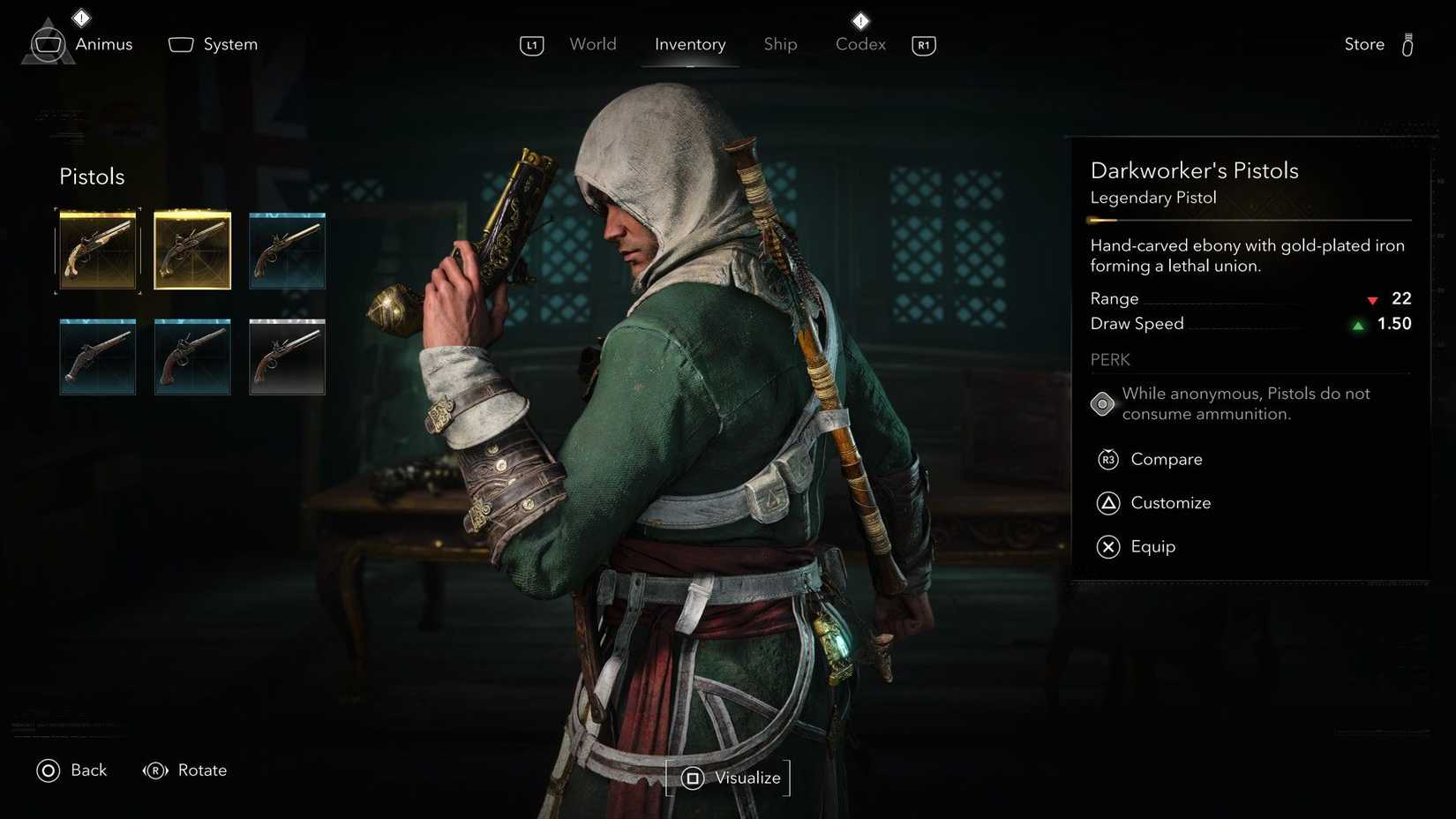 Darkworker's Pistols Assassin's Creed Black Flag remastered
