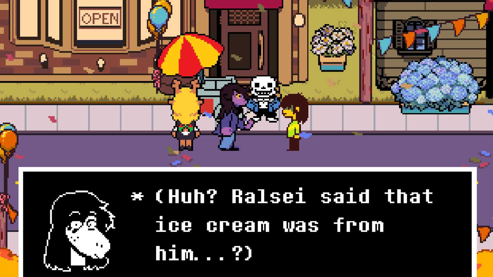 Susie talking about Sans' punch card in Deltarune Chapter 5