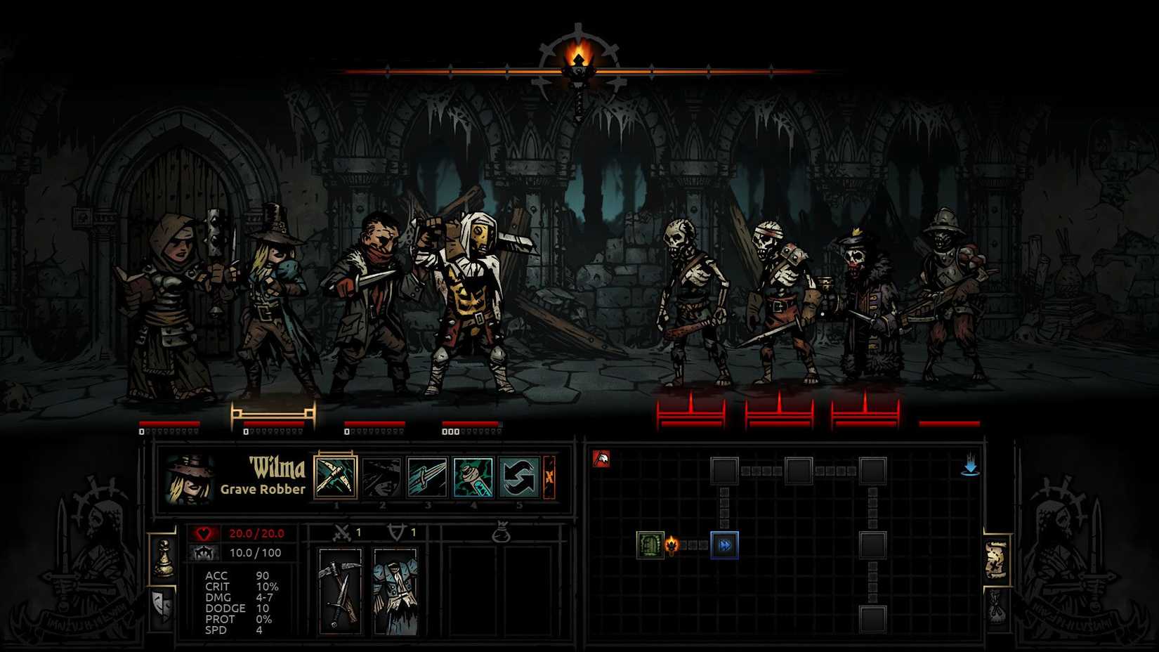Dungeon exploration game Darkest Deungeon
