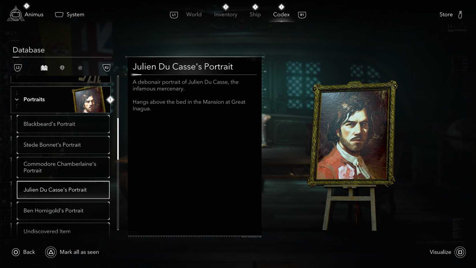 Julien Du Casse Portrait Assassin's Creed Black Flag Remastered