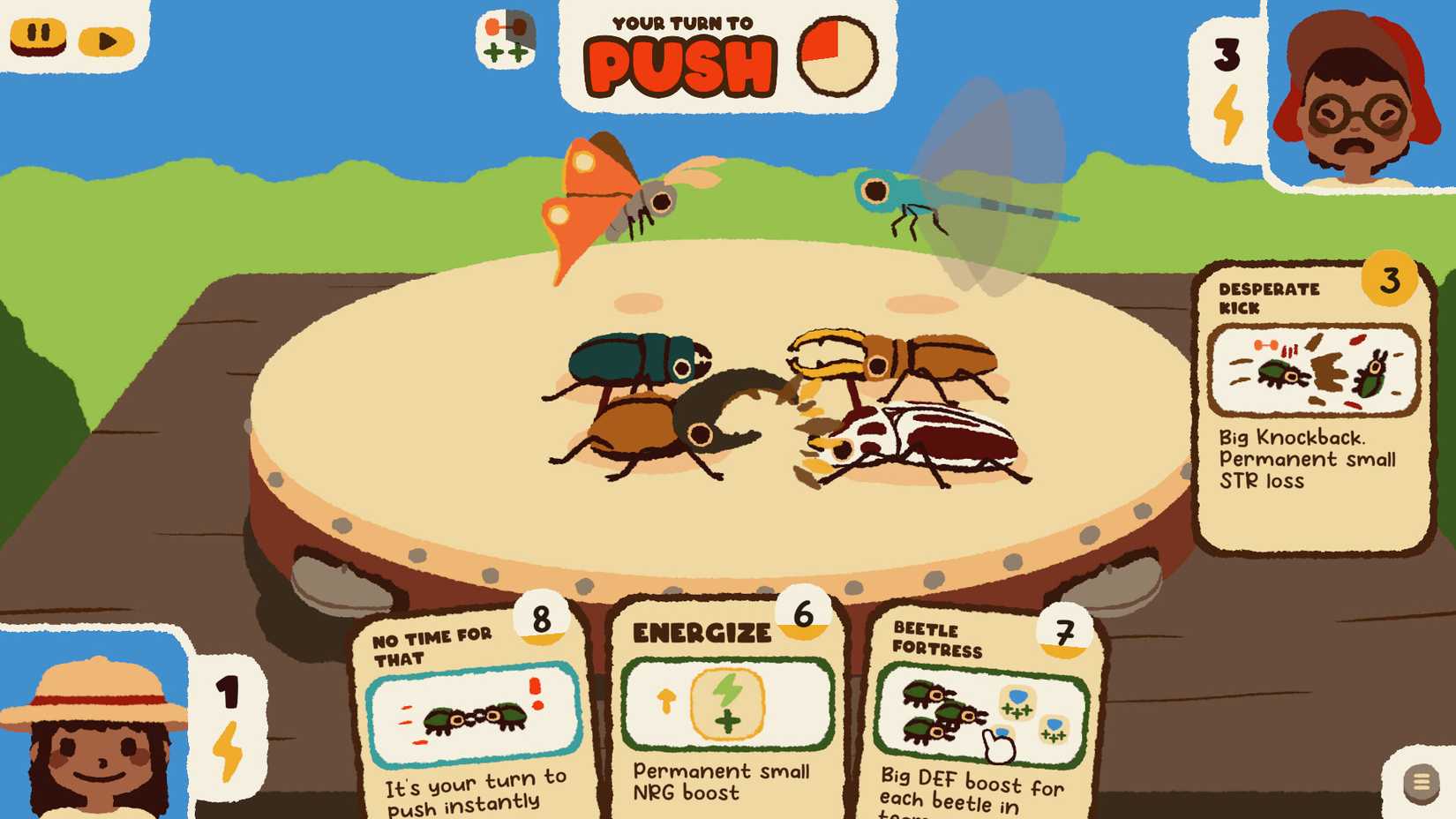 A battle between bugs in Kabuto Park