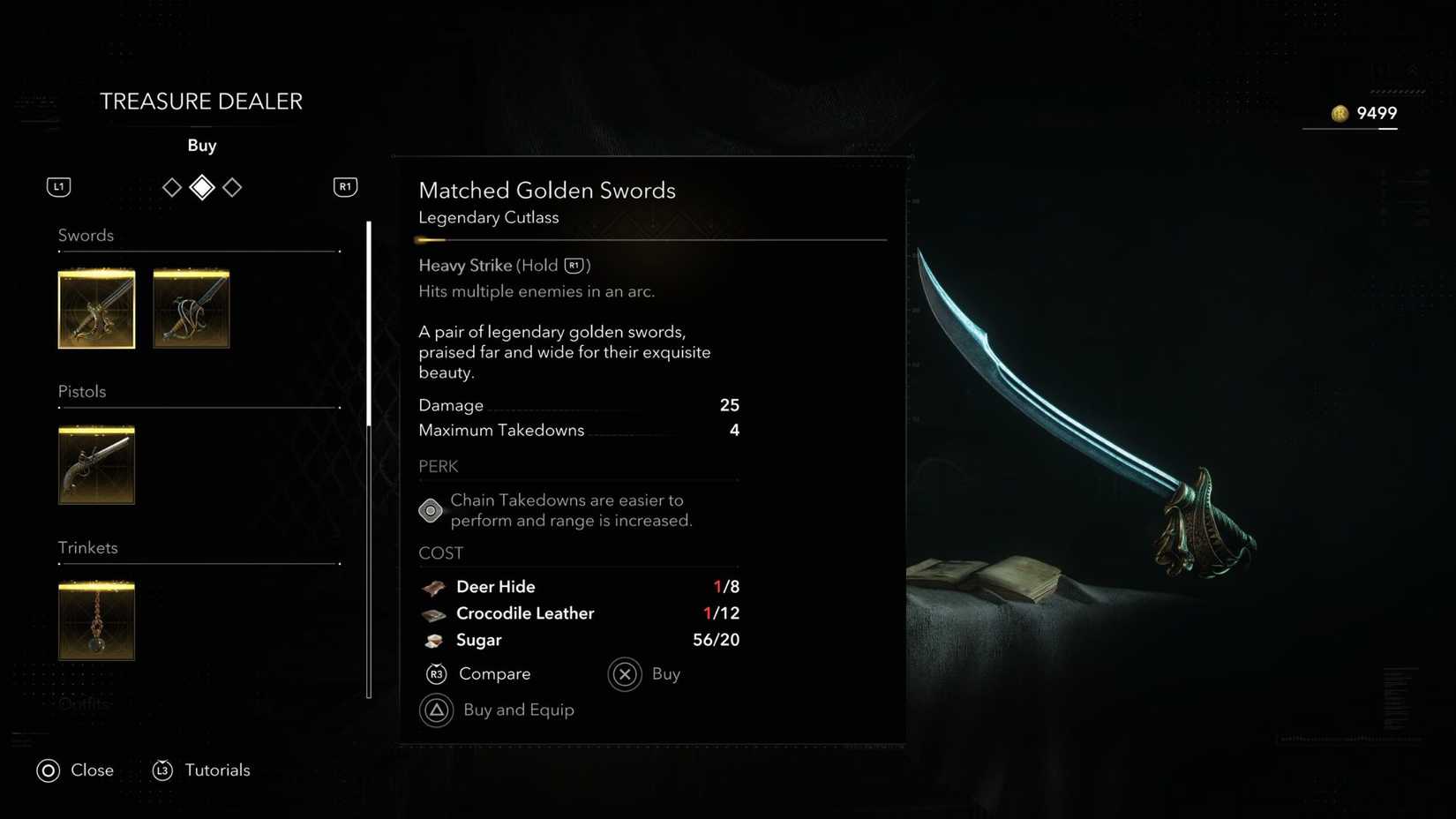 Matched Golden Swords Assassin's Creed Black Flag Resynced